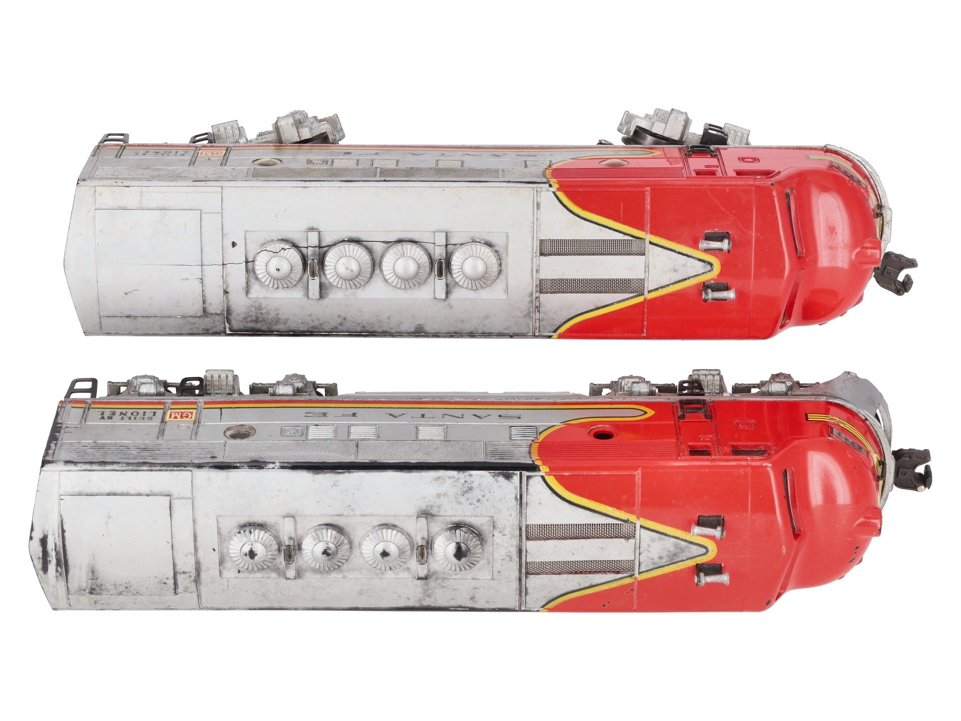 Lionel 2343 Vintage O Santa Fe F3 AB Diesel Locomotive Set VG