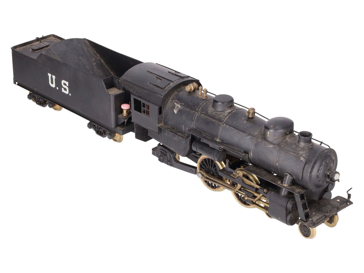 Brass O Gauge 2-Rail 4-4-2 Atlantic Locomotive And Tender VG