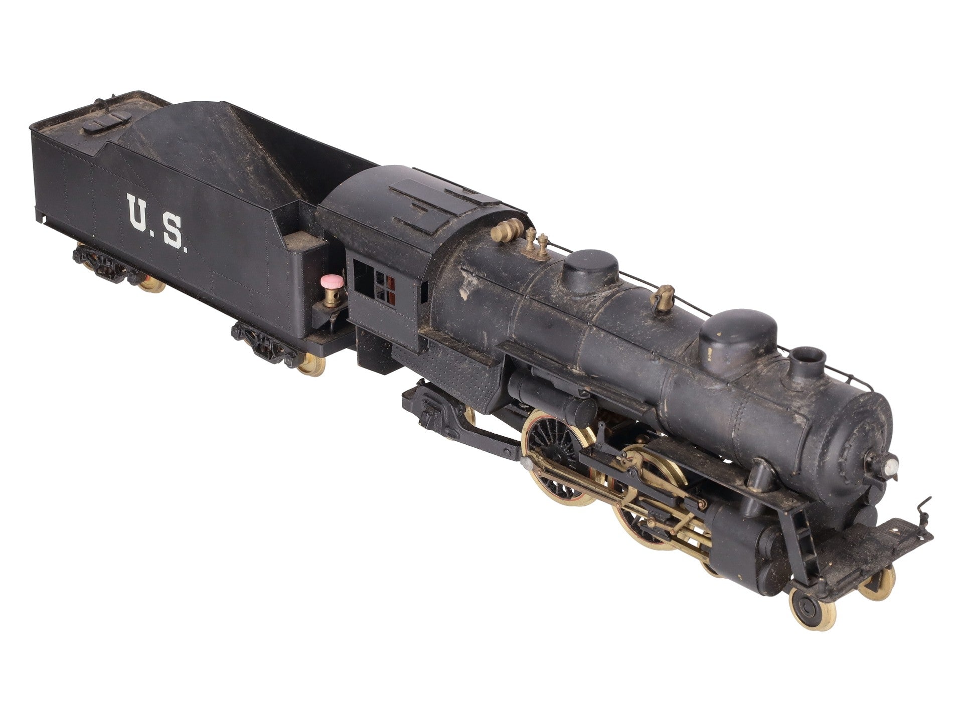 Brass O Gauge 2-Rail 4-4-2 Atlantic Locomotive And Tender VG