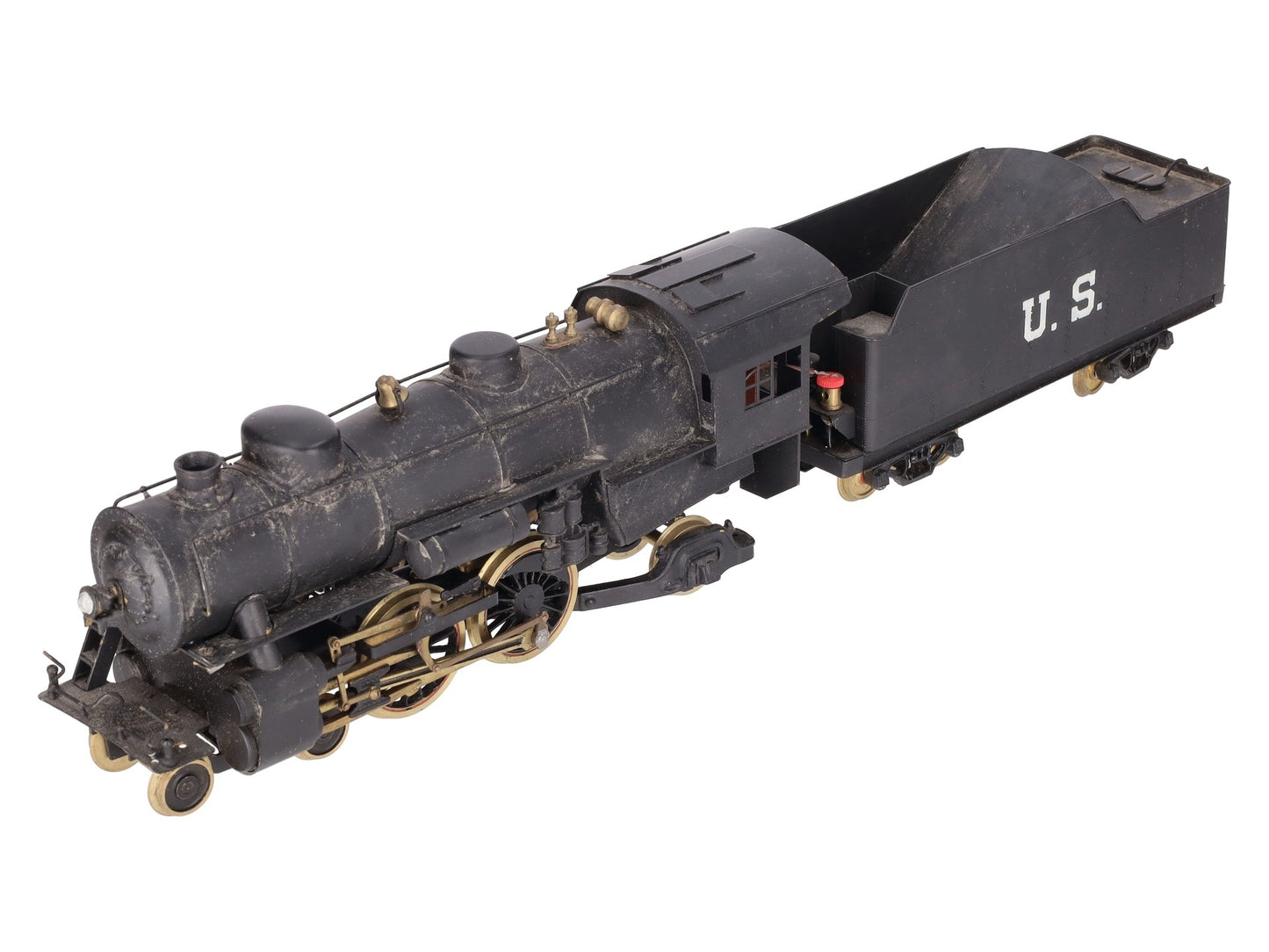 Brass O Gauge 2-Rail 4-4-2 Atlantic Locomotive And Tender VG