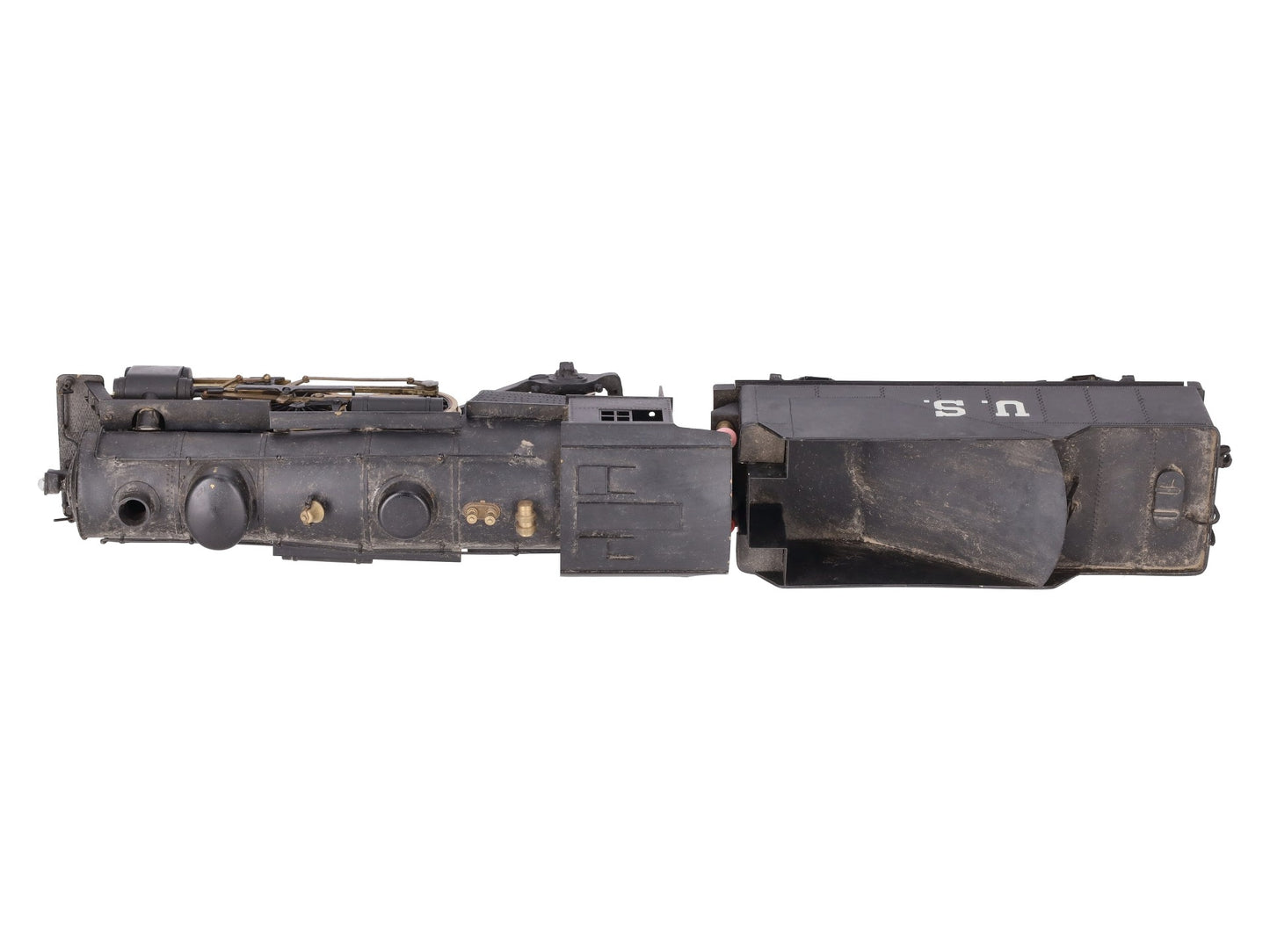 Brass O Gauge 2-Rail 4-4-2 Atlantic Locomotive And Tender VG