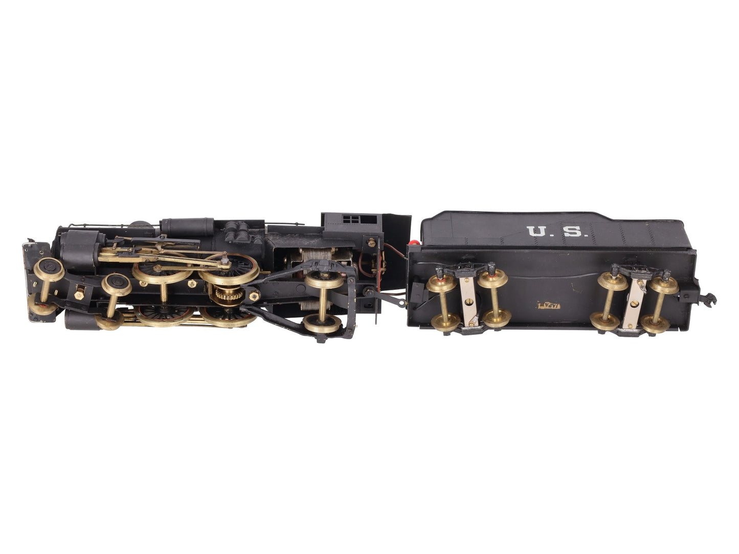 Brass O Gauge 2-Rail 4-4-2 Atlantic Locomotive And Tender VG