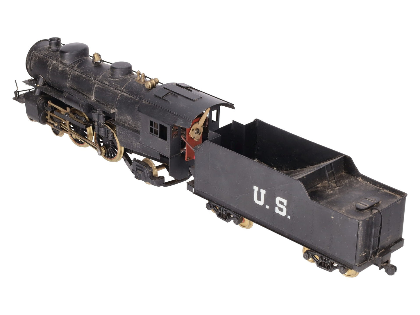 Brass O Gauge 2-Rail 4-4-2 Atlantic Locomotive And Tender VG
