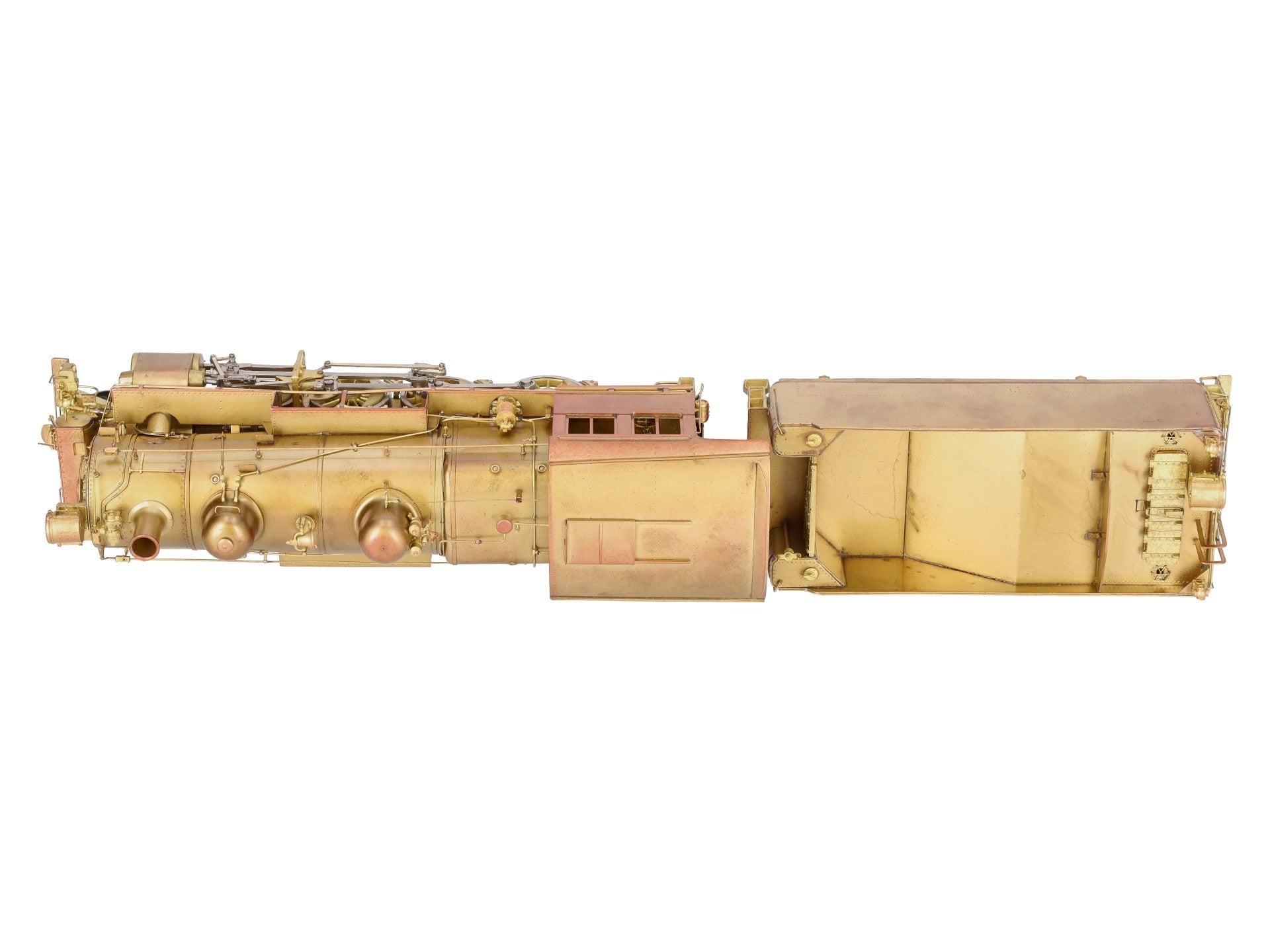 Westside Model O Brass PRR H-6sb 2-8-0 Steam Engine & Tender (2-Rail)- Unpainted EX/Box