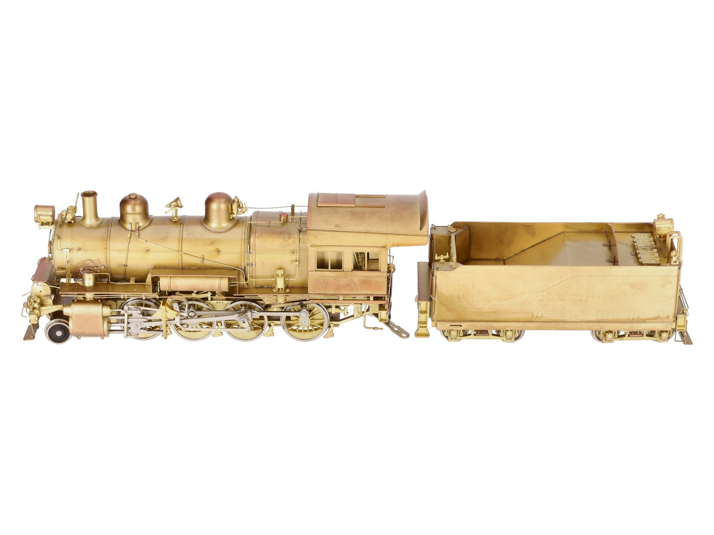 Westside Model O Brass PRR H-6sb 2-8-0 Steam Engine & Tender (2-Rail)- Unpainted EX/Box