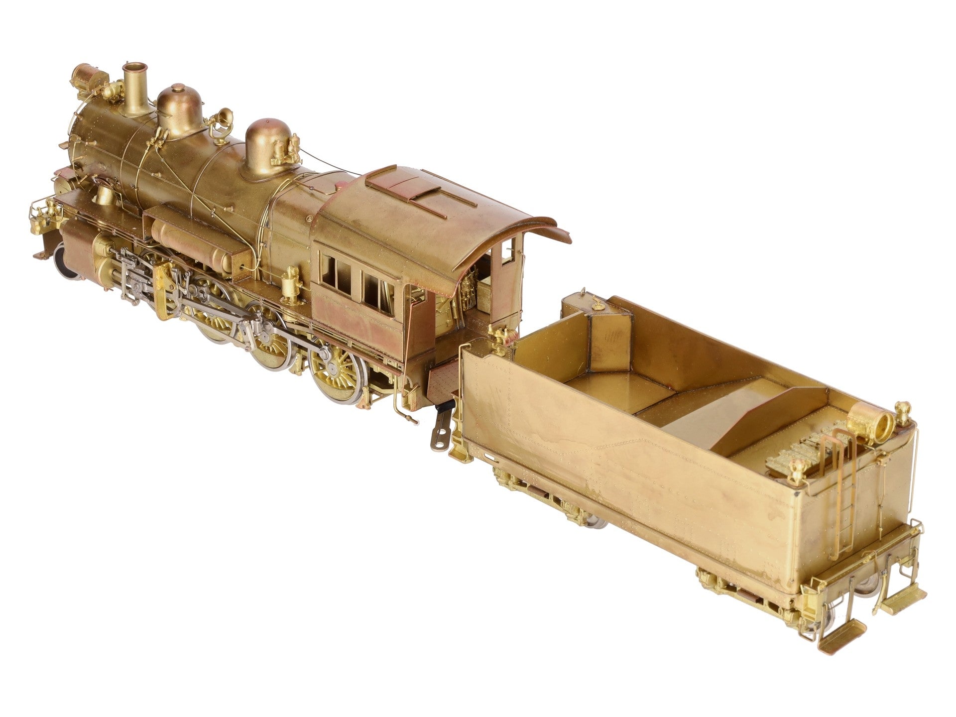 Westside Model O Brass PRR H-6sb 2-8-0 Steam Engine & Tender (2-Rail)- Unpainted EX/Box