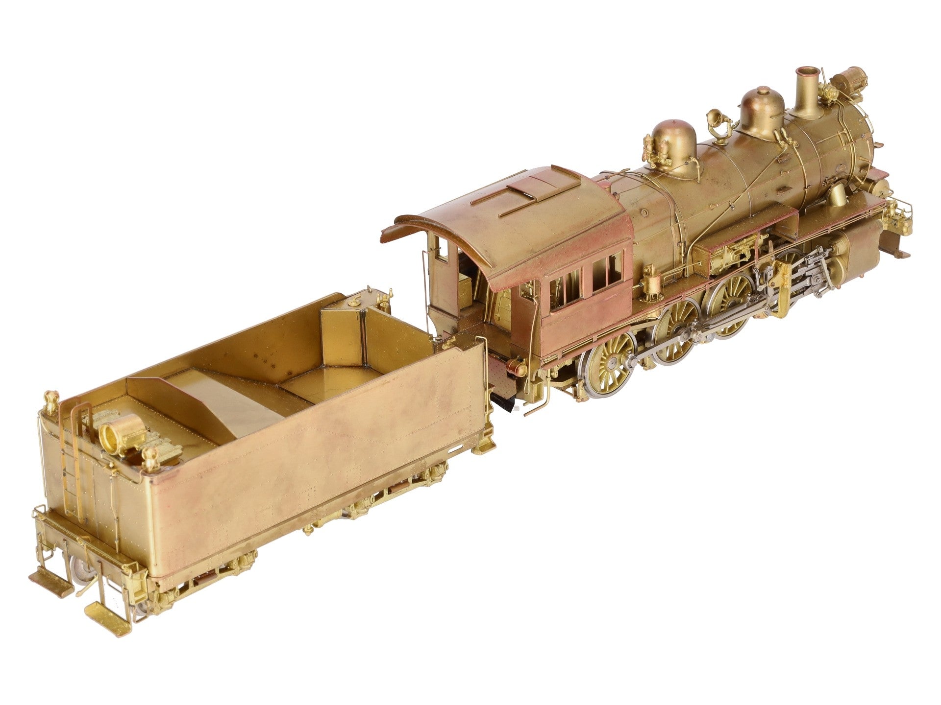 Westside Model O Brass PRR H-6sb 2-8-0 Steam Engine & Tender (2-Rail)- Unpainted EX/Box