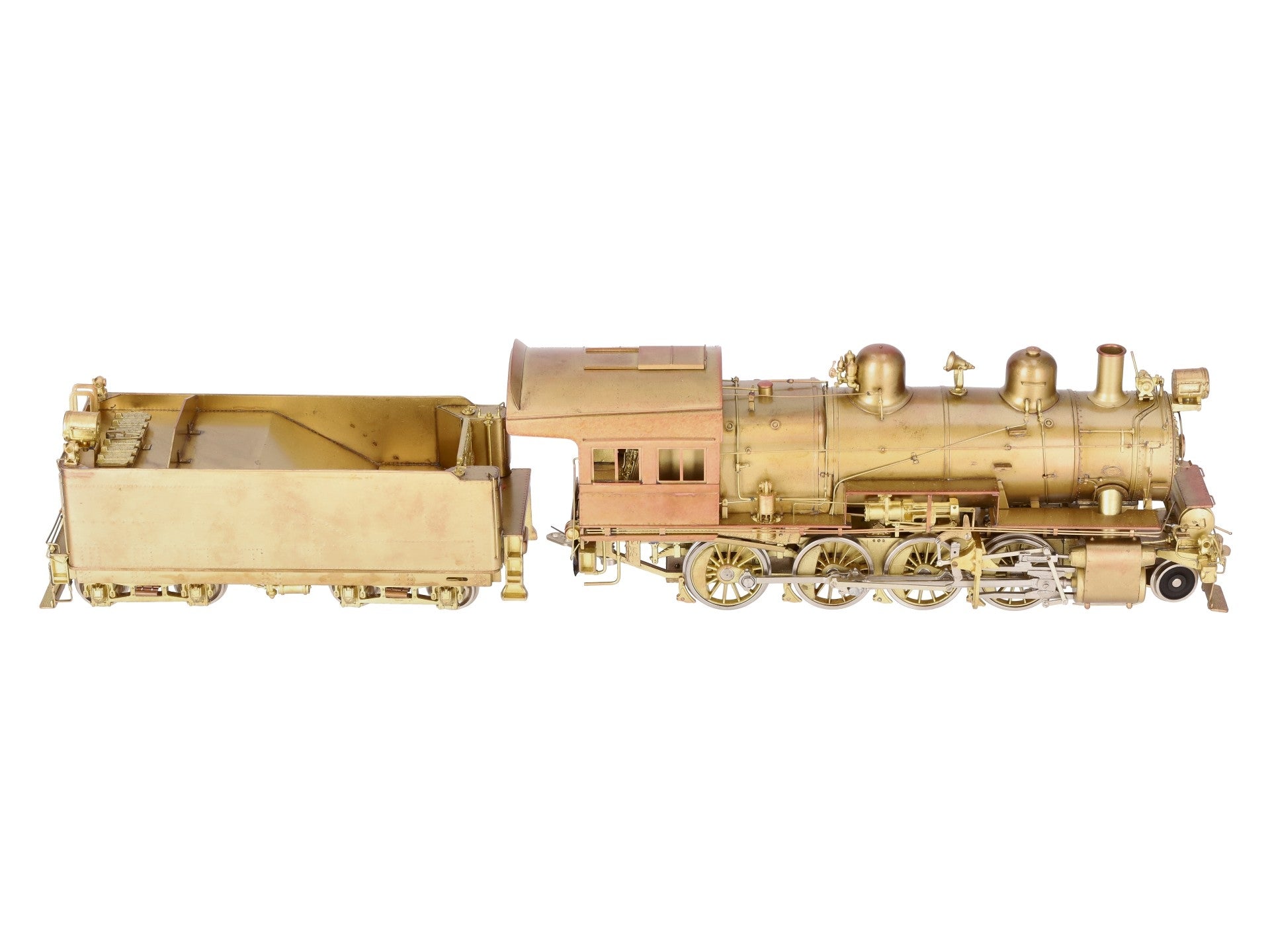 Westside Model O Brass PRR H-6sb 2-8-0 Steam Engine & Tender (2-Rail)- Unpainted EX/Box