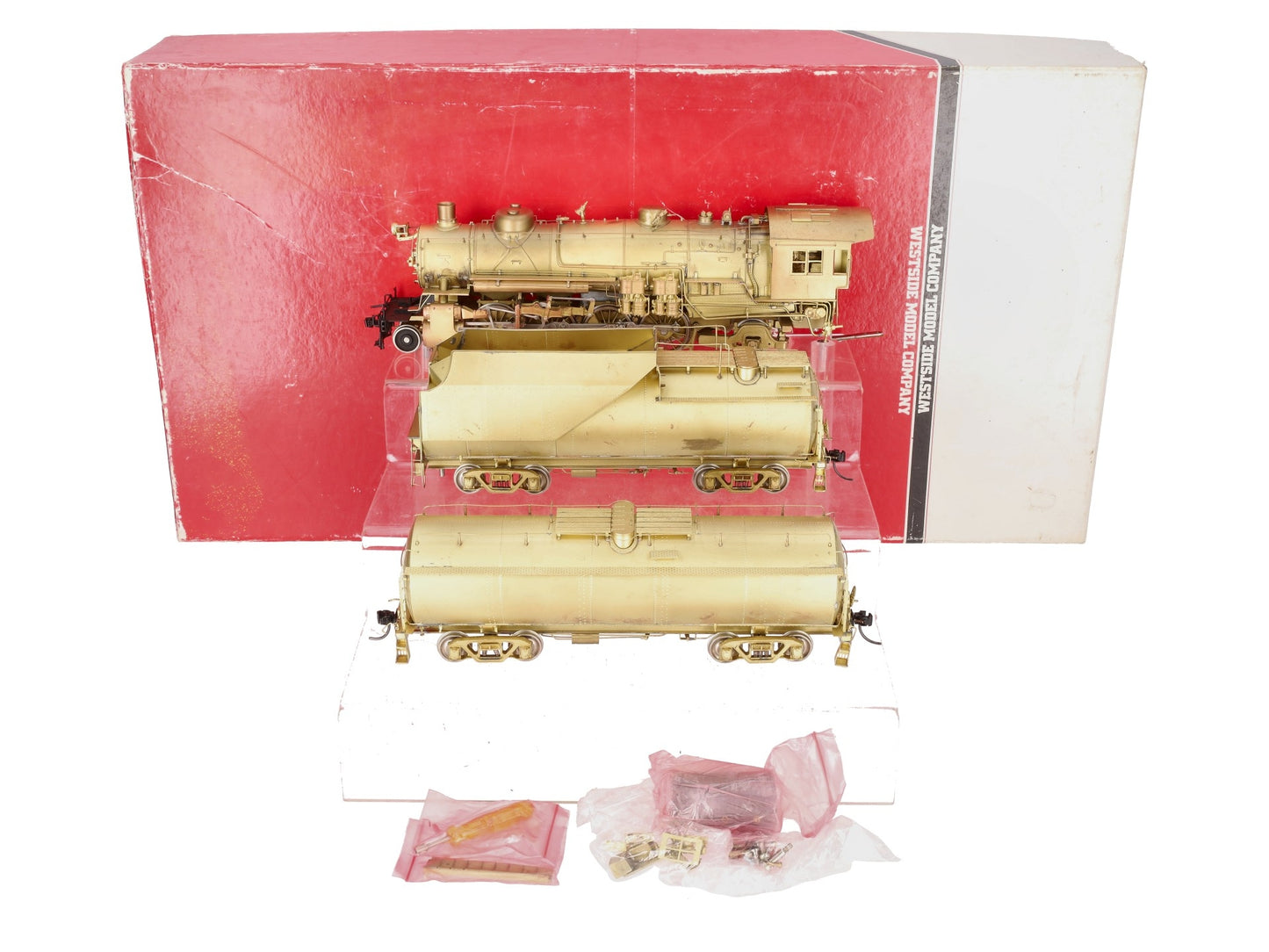 Westside Model Co. O Brass B&O Q-4b 2-8-2 Steam Engine w/ Auxiliary Tender - 2R EX/Box