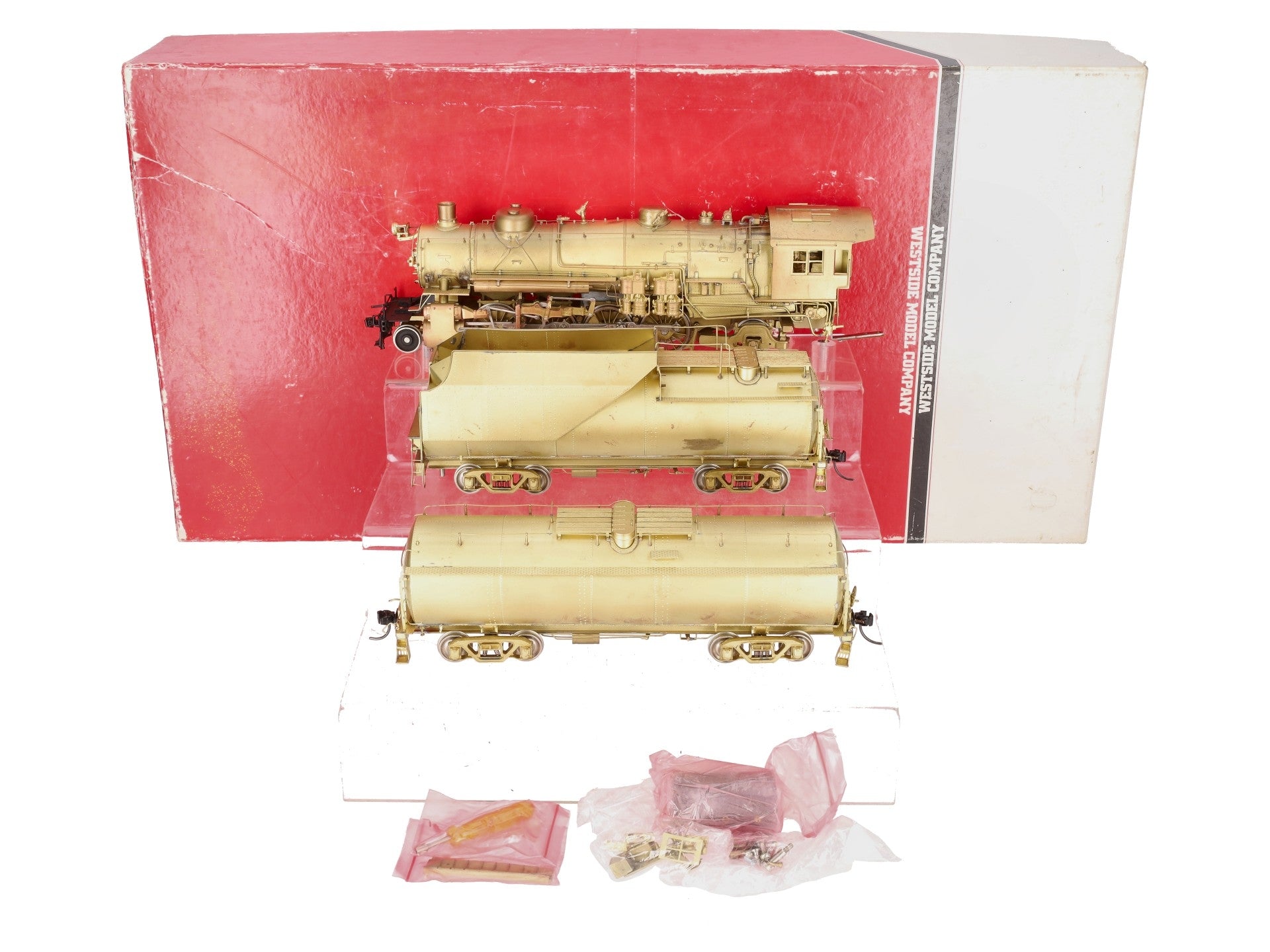 Westside Model Co. O Brass B&O Q-4b 2-8-2 Steam Engine w/ Auxiliary Tender - 2R EX/Box