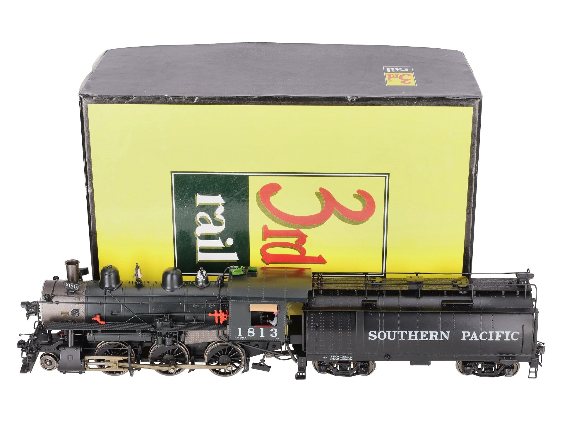 Sunset Models O Brass SP Mogul M-9 2-6-0 Steam Loco & Whaleback Tender #1813- 2R LN/Box