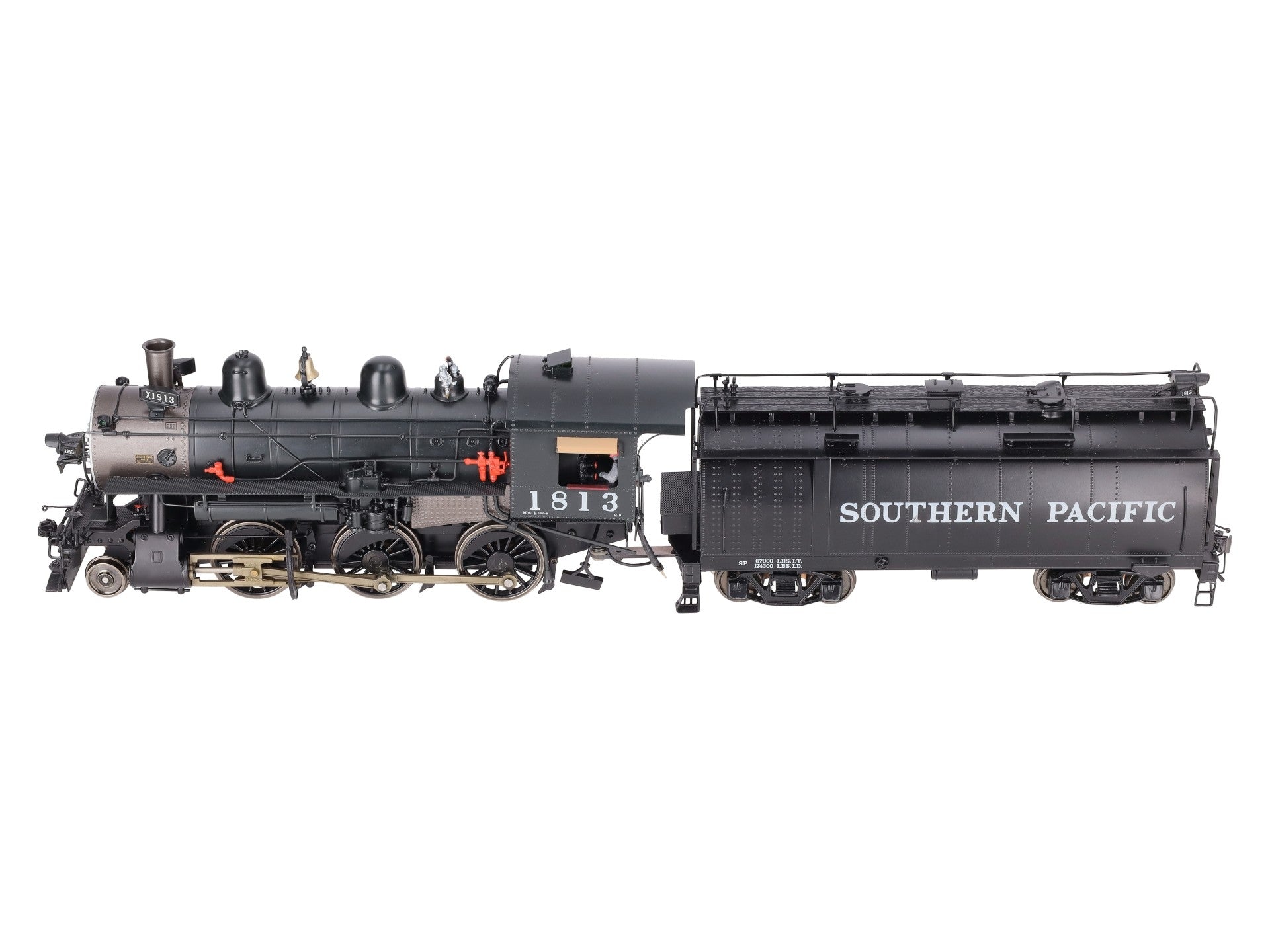 Sunset Models O Brass SP Mogul M-9 2-6-0 Steam Loco & Whaleback Tender #1813- 2R LN/Box