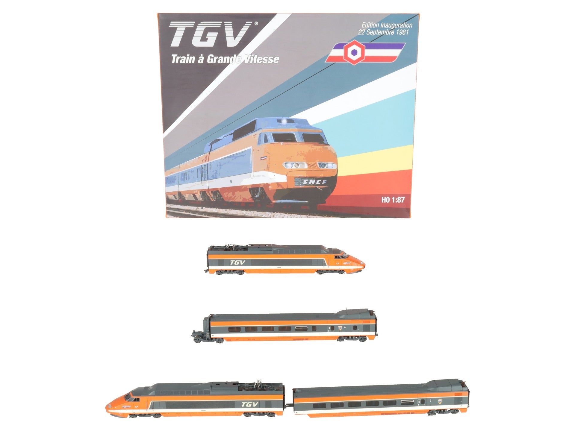 Jouef HJ2425S HO TGV Inauguration Edition Electric Passenger 4-Unit Set EX/Box