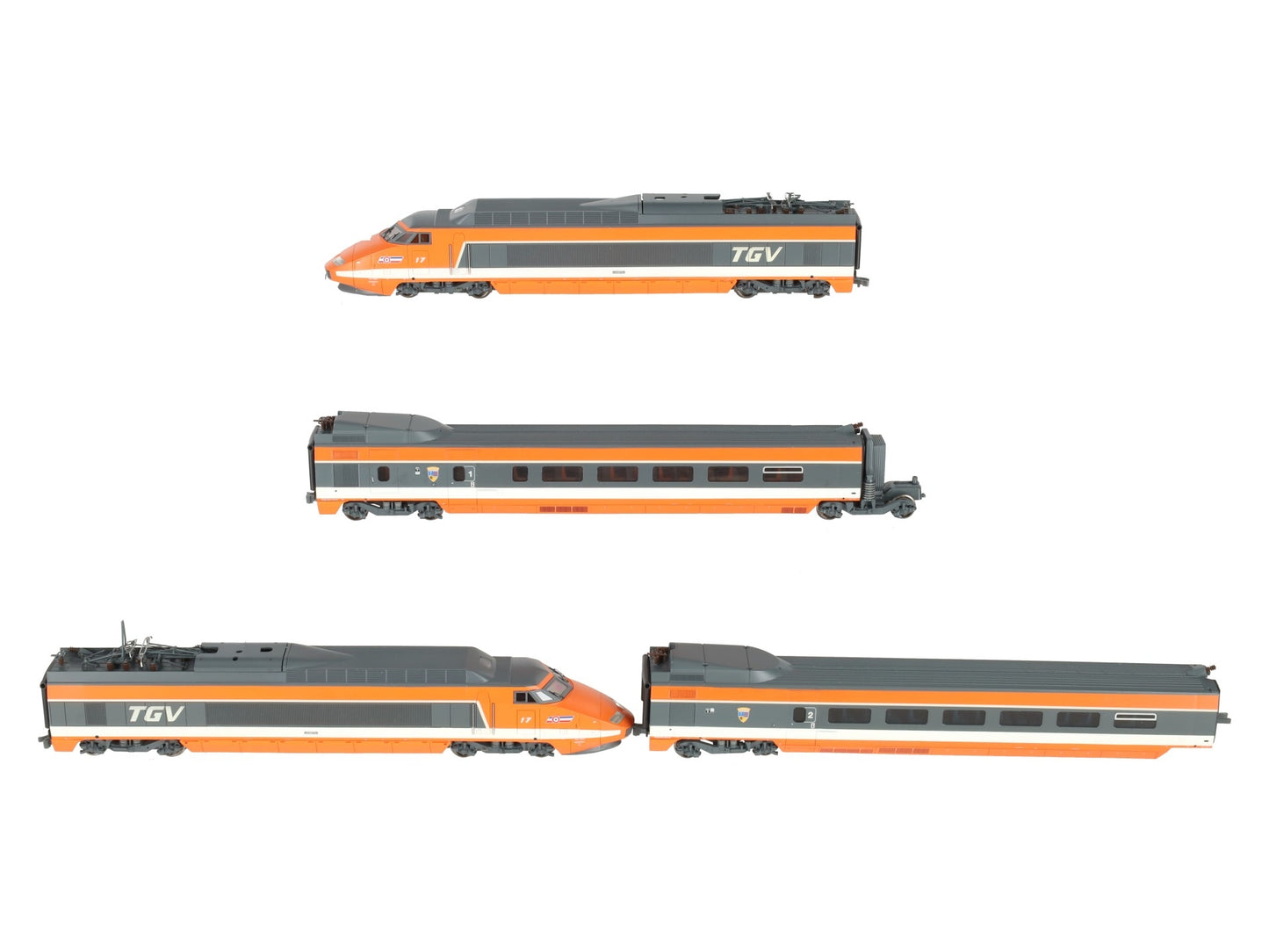 Jouef HJ2425S HO TGV Inauguration Edition Electric Passenger 4-Unit Set EX/Box