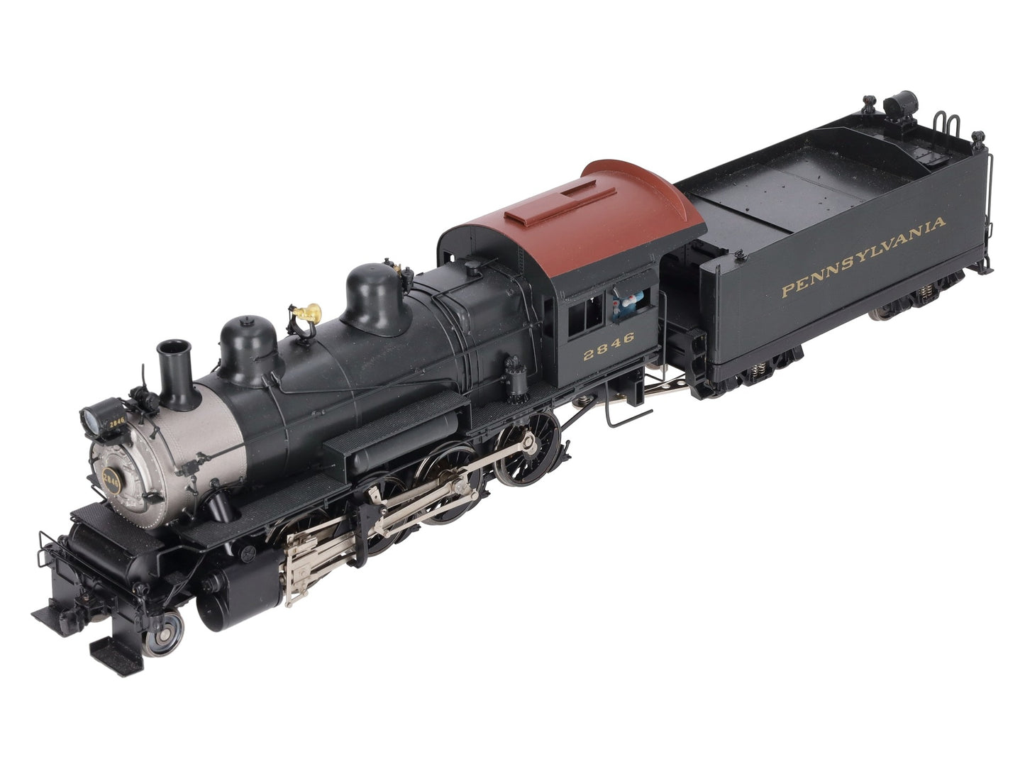 Sunset Models O Scale Brass PRR 2-8-0 Steam Locomotive & Tender #2846 (2-Rail) EX/Box