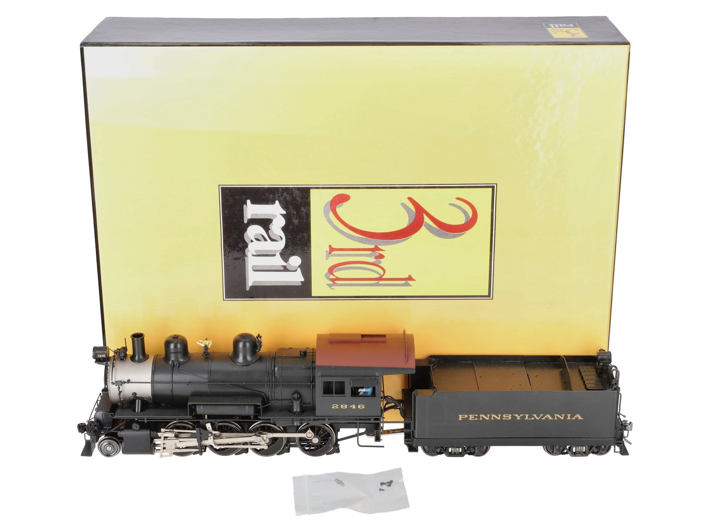 Sunset Models O Scale Brass PRR 2-8-0 Steam Locomotive & Tender #2846 (2-Rail) EX/Box
