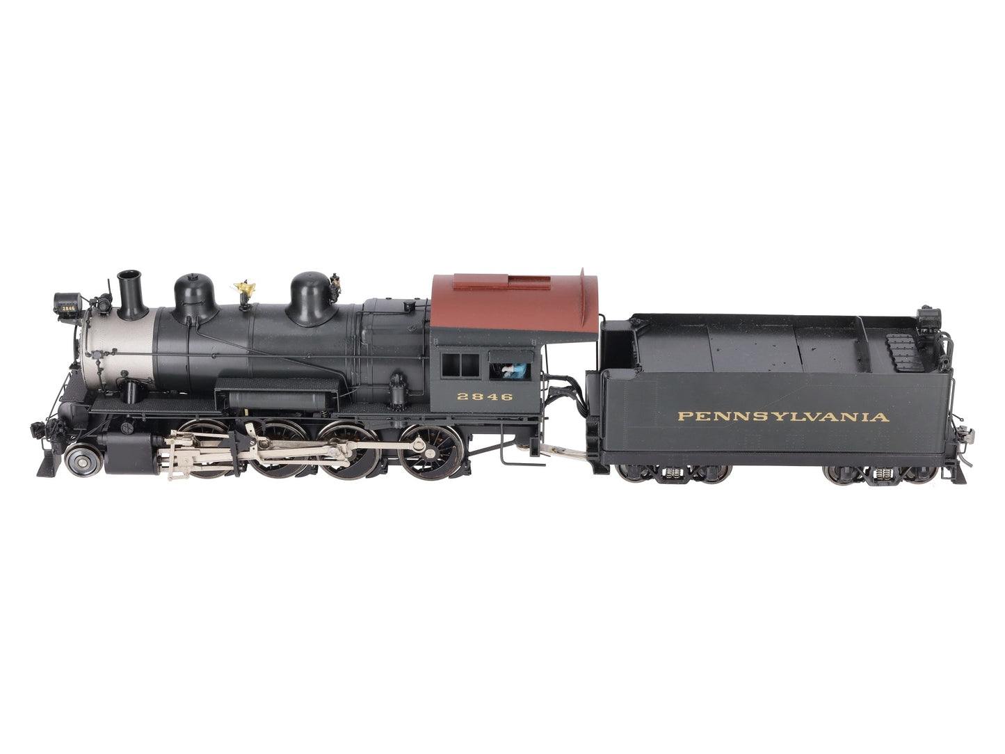 Sunset Models O Scale Brass PRR 2-8-0 Steam Locomotive & Tender #2846 (2-Rail) EX/Box
