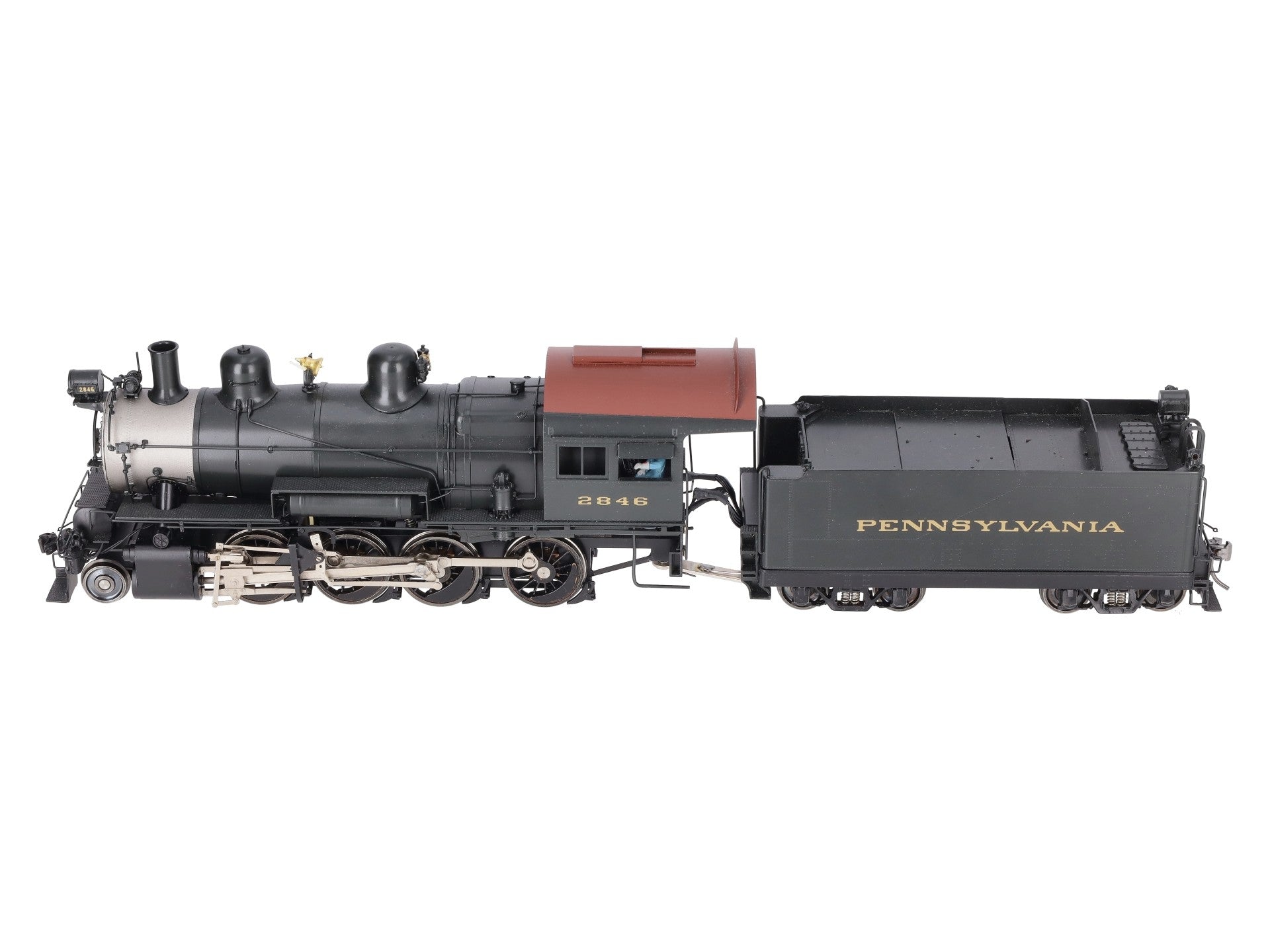 Sunset Models O Scale Brass PRR 2-8-0 Steam Locomotive & Tender #2846 (2-Rail) EX/Box