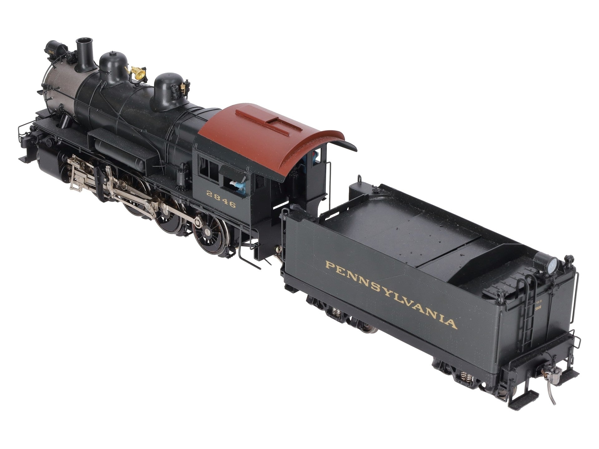 Sunset Models O Scale Brass PRR 2-8-0 Steam Locomotive & Tender #2846 (2-Rail) EX/Box
