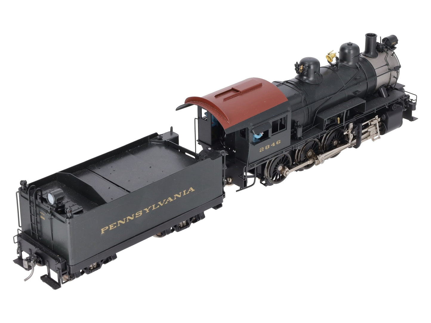 Sunset Models O Scale Brass PRR 2-8-0 Steam Locomotive & Tender #2846 (2-Rail) EX/Box