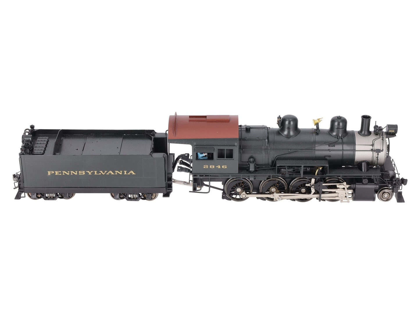 Sunset Models O Scale Brass PRR 2-8-0 Steam Locomotive & Tender #2846 (2-Rail) EX/Box