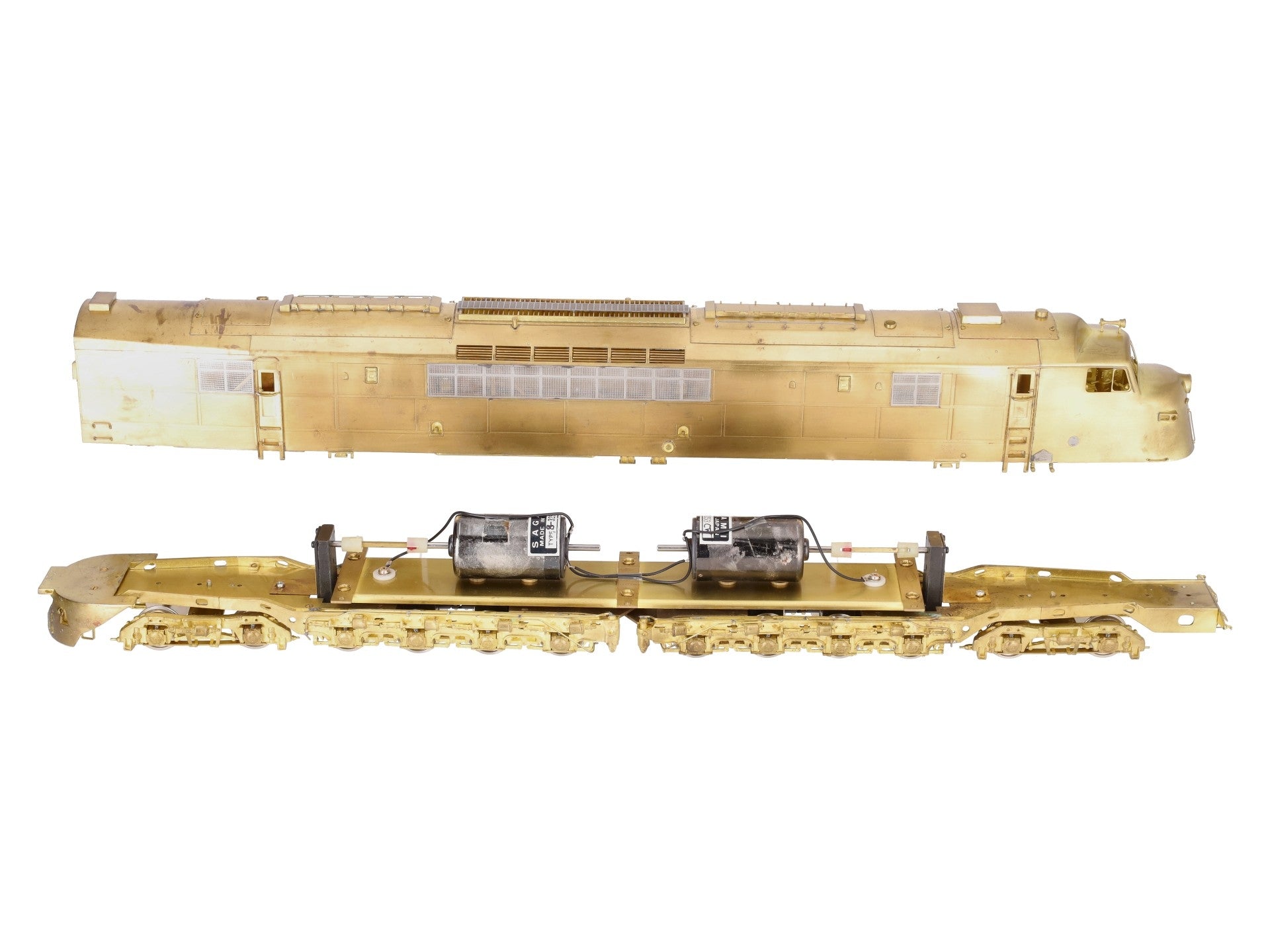 Overland OMI-0235 O Brass PRR Centipede Diesel w/o antennas (2 Rail) -Unpainted LN/Box
