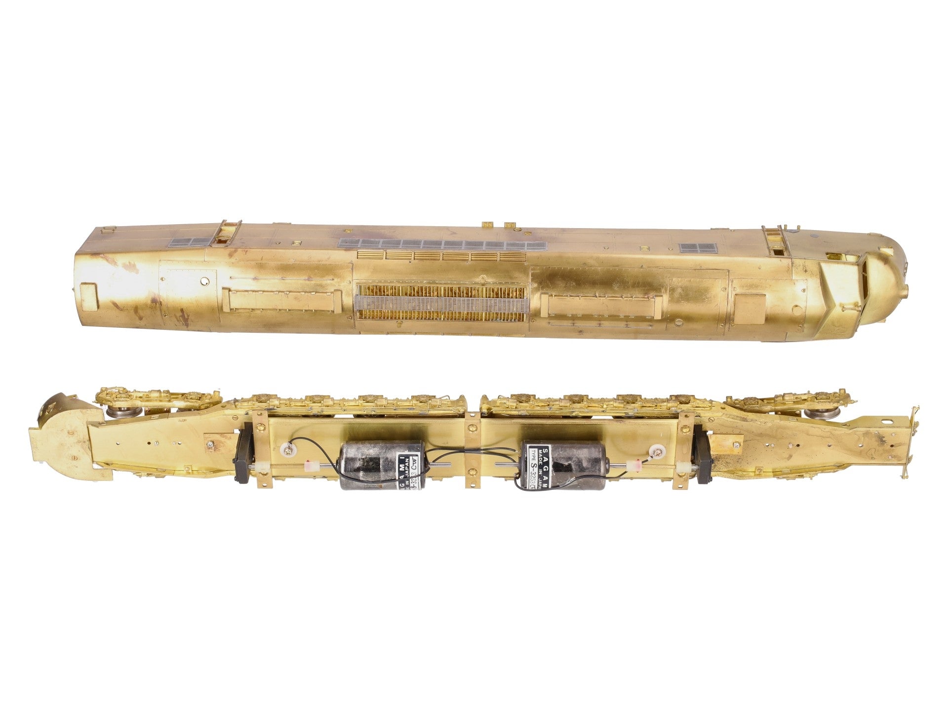 Overland OMI-0235 O Brass PRR Centipede Diesel w/o antennas (2 Rail) -Unpainted LN/Box