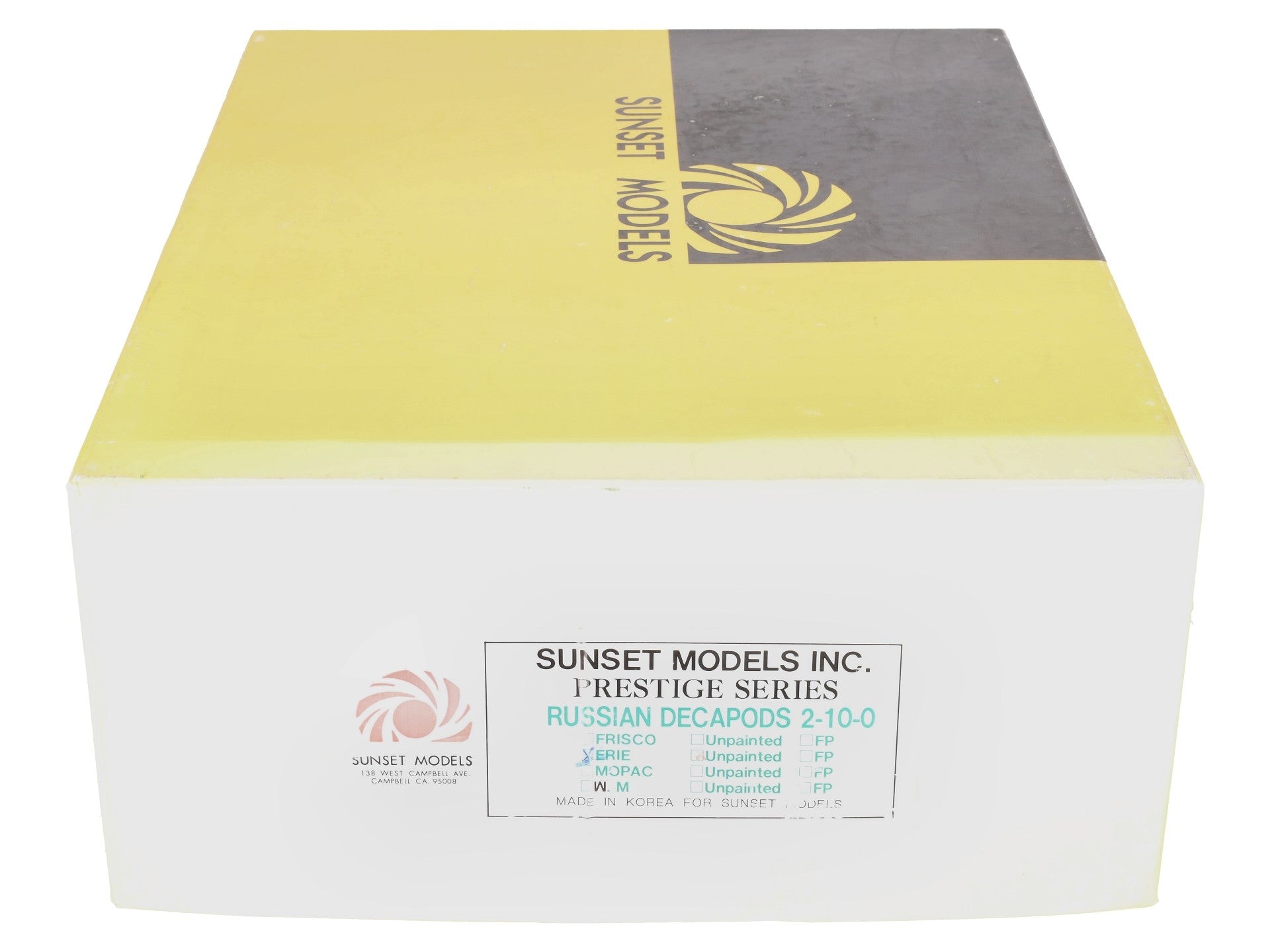 Sunset Models O Brass Erie 2-10-0 Steam Loco & Tender #2452 (2-Rail) - Painted/Box