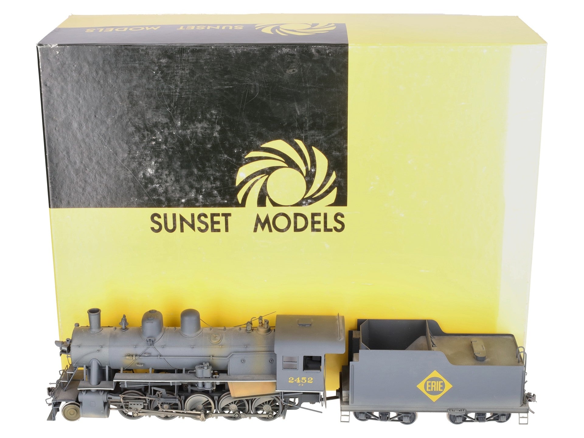 Sunset Models O Brass Erie 2-10-0 Steam Loco & Tender #2452 (2-Rail) - Painted/Box