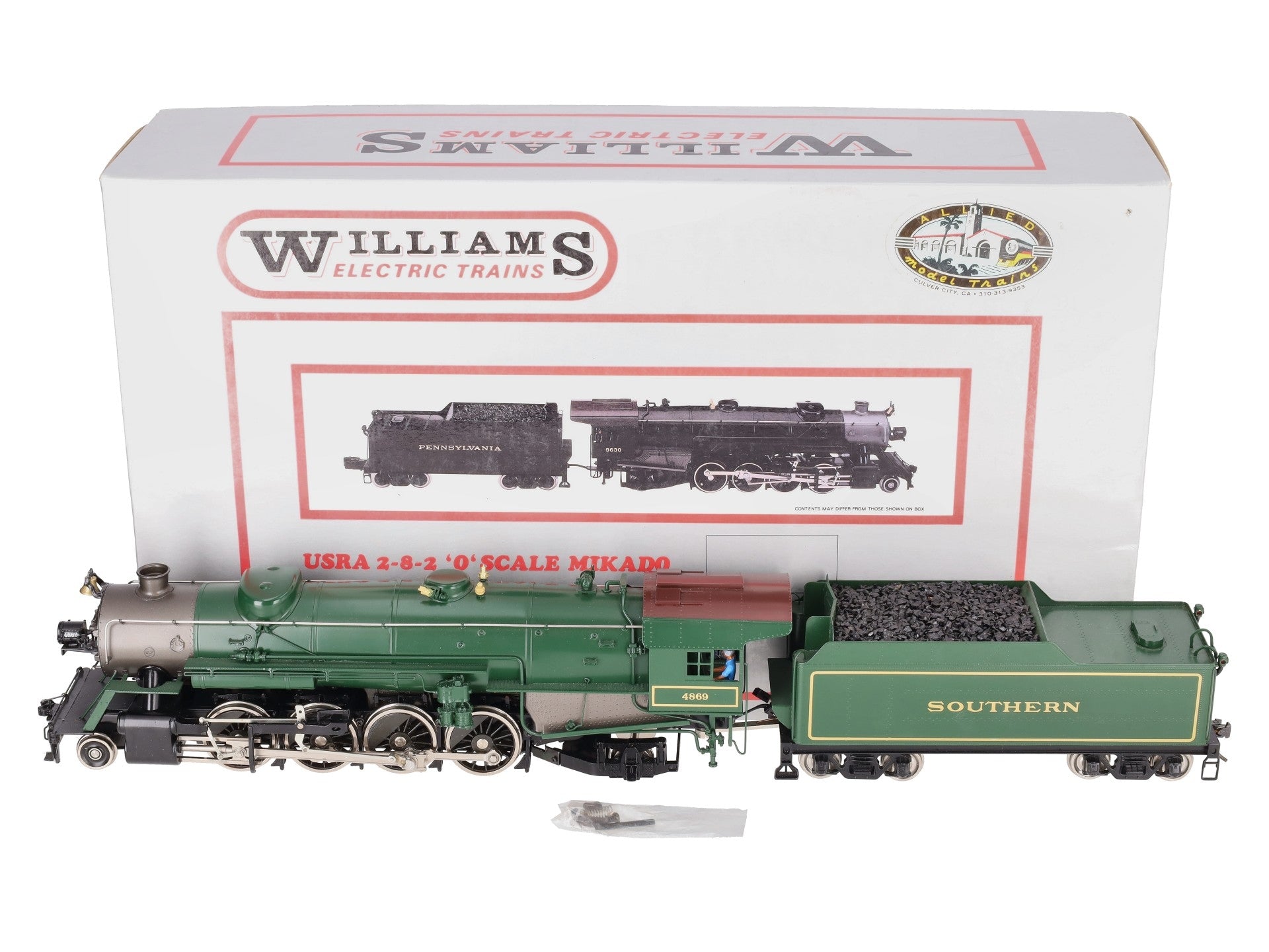 Williams O Scale Brass Southern 2-8-2 Steam Engine & Tender #4869 w/DCC (2-Rail) LN/Box