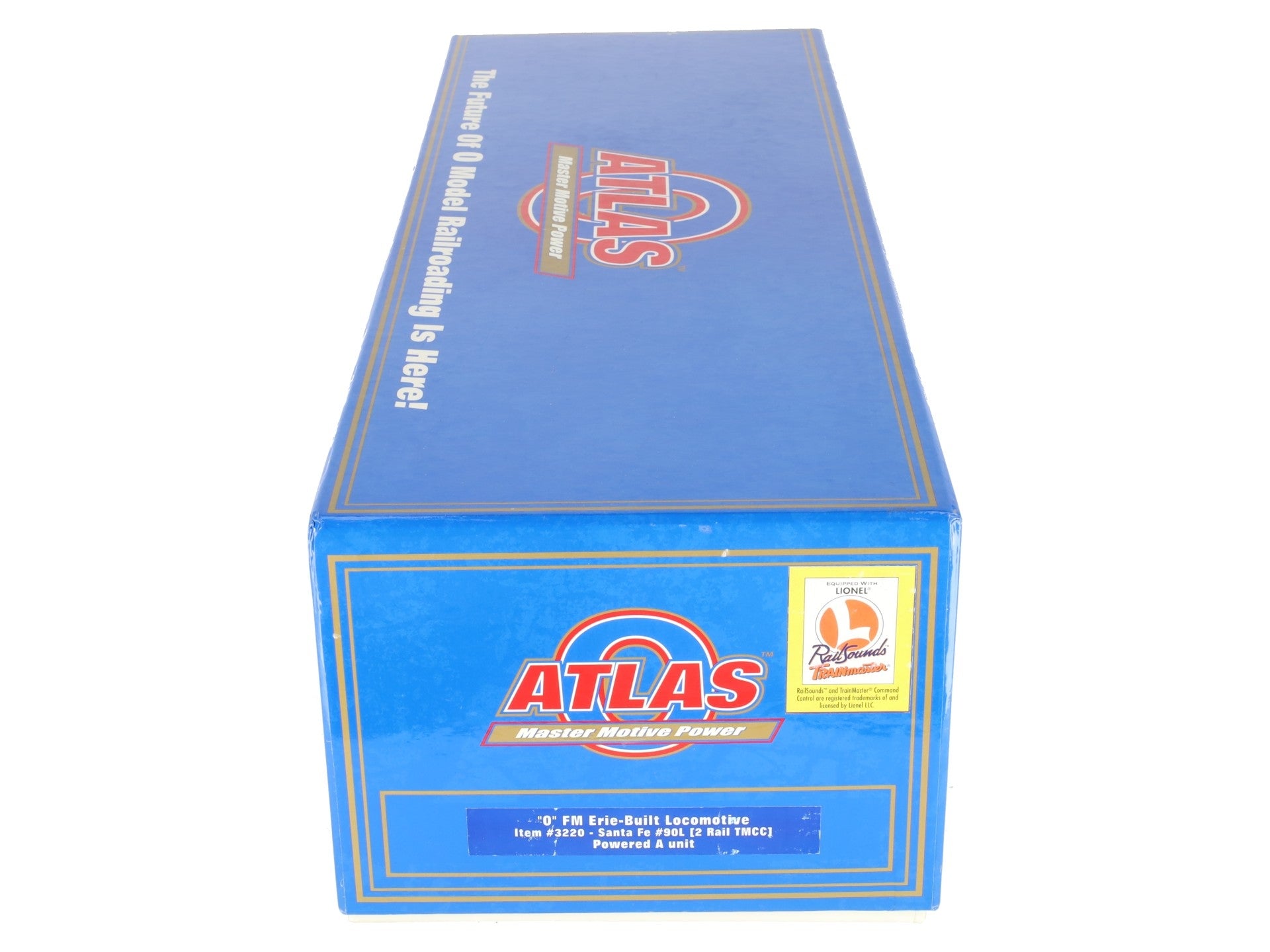 Atlas 3220 O ATSF FM A Unit Erie-Built Pwd Diesel Locomotive #90 (2-Rail TMCC) EX/Box