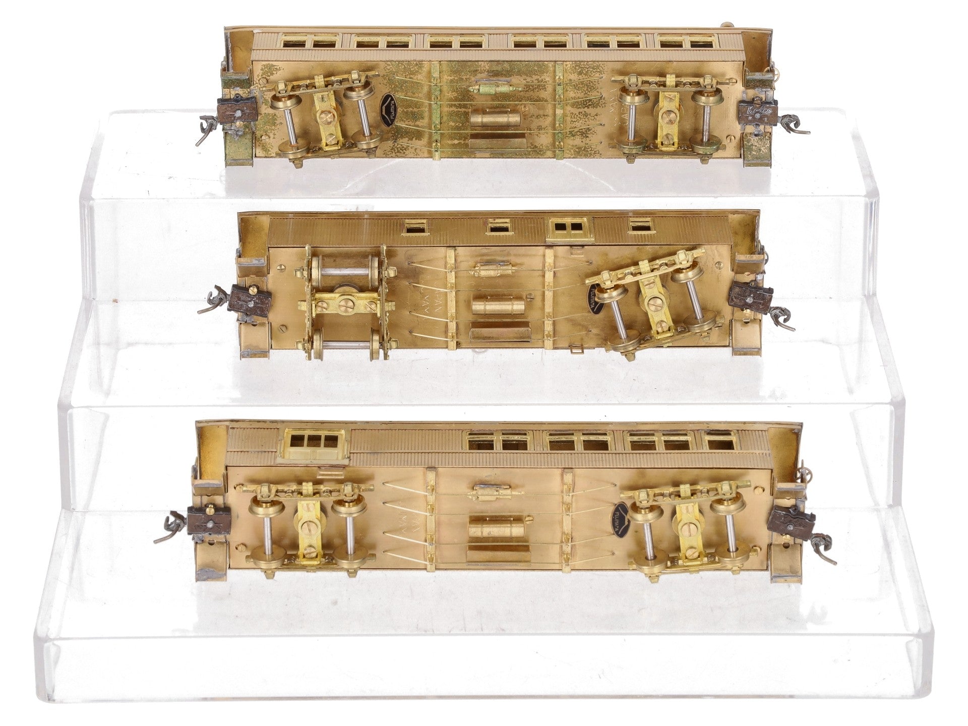 Fujiyama HO Brass Old Time Passenger 3-Car Set - unpainted EX