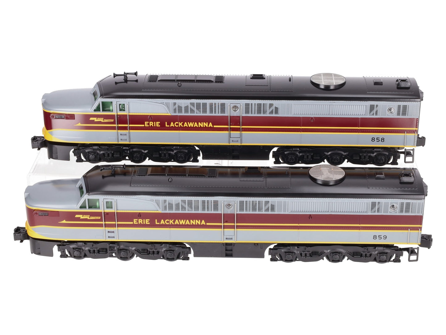 Lionel 6-18116 O Gauge Erie Lackawanna PA AA Diesel Set #858/859 EX/Box