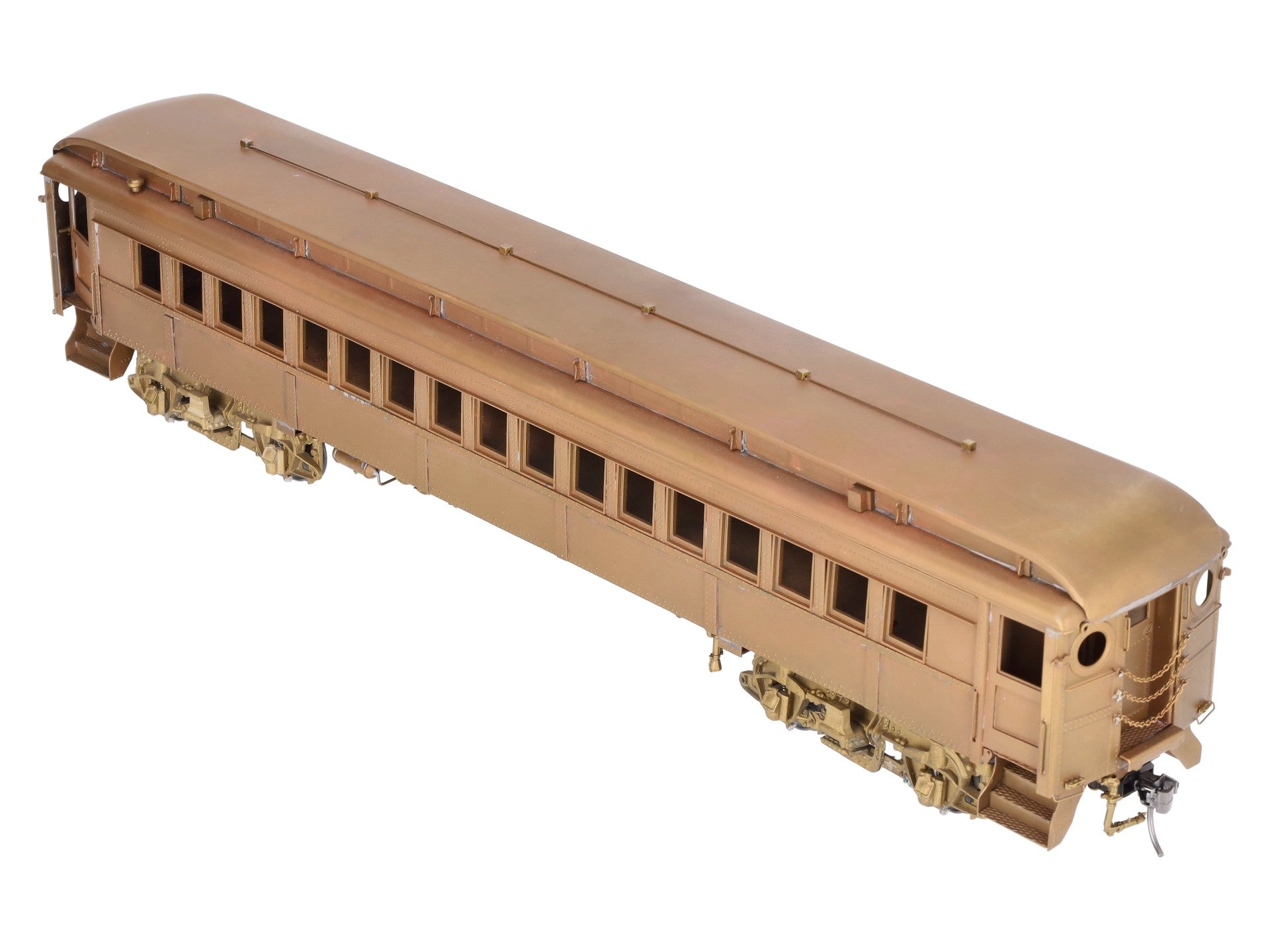 NJ Custom Brass 723 O Gauge Brass Pennsylvania R.R. P-54 Coach Car (2-Rail) EX/Box
