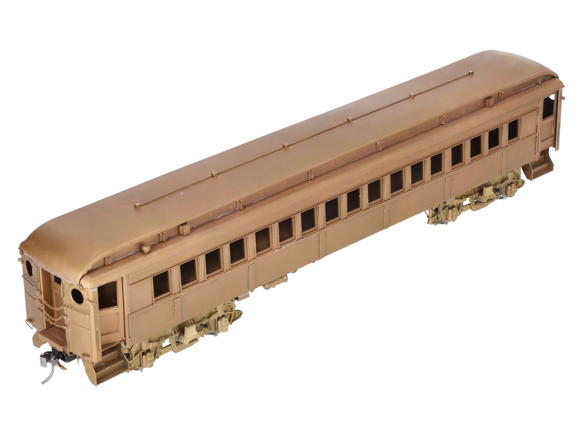 NJ Custom Brass 723 O Gauge Brass Pennsylvania R.R. P-54 Coach Car (2-Rail) EX/Box
