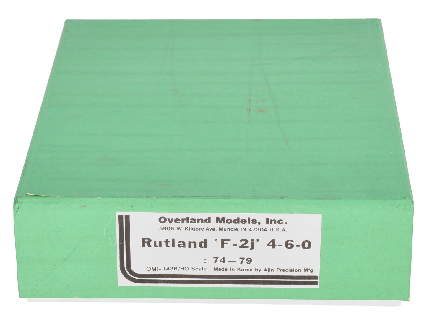 Overland 1436 HO Brass Rutland 4-6-0 'F-2j' Steam Locomotive -Unpainted LN/Box
