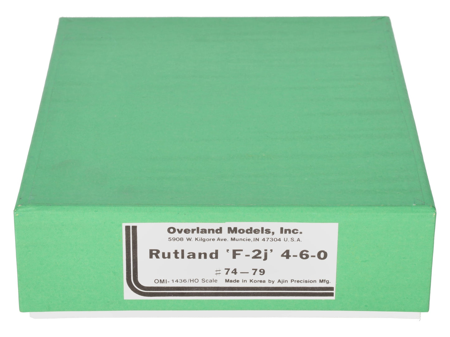 Overland 1436 HO Brass Rutland 4-6-0 'F-2j' Steam Locomotive -Unpainted EX/Box
