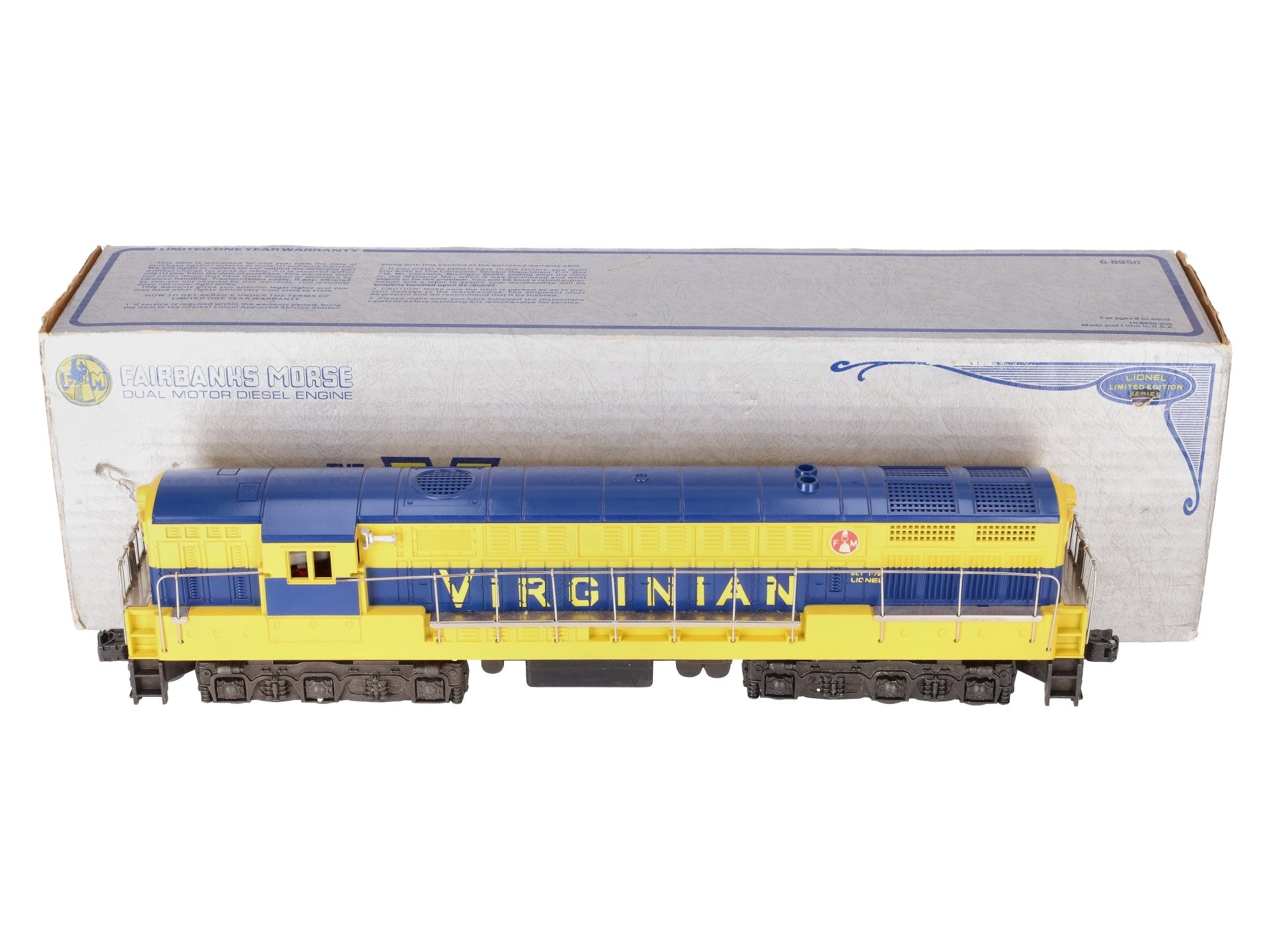 Lionel 6-8950 O Gauge Virginian FM Trainmaster Diesel Locomotive EX/Box