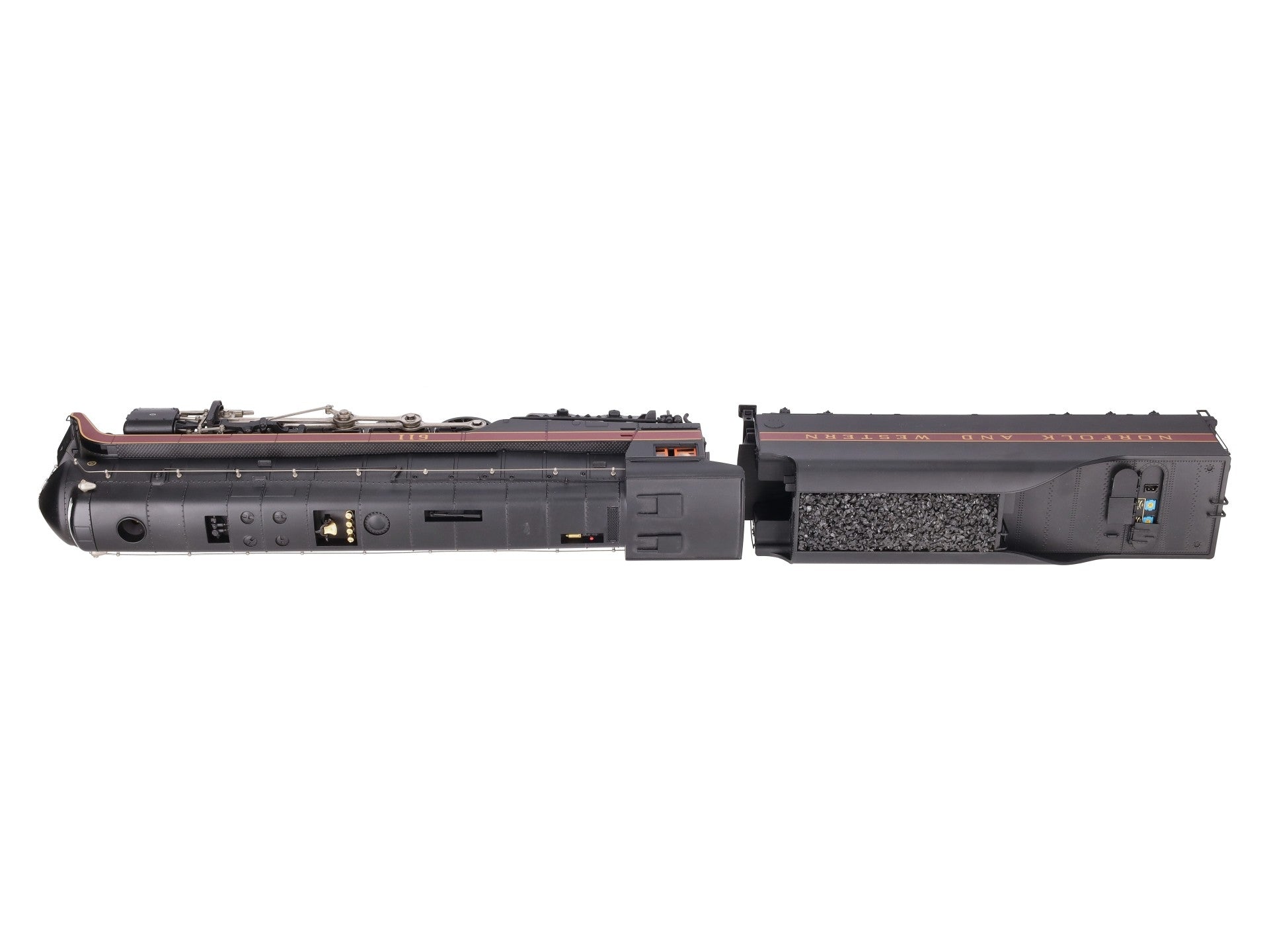 MTH 20-3364-1 N&W 4-8-4 J Steam Engine w/PS2 (Hi-Rail Wheels) #611 EX/Box