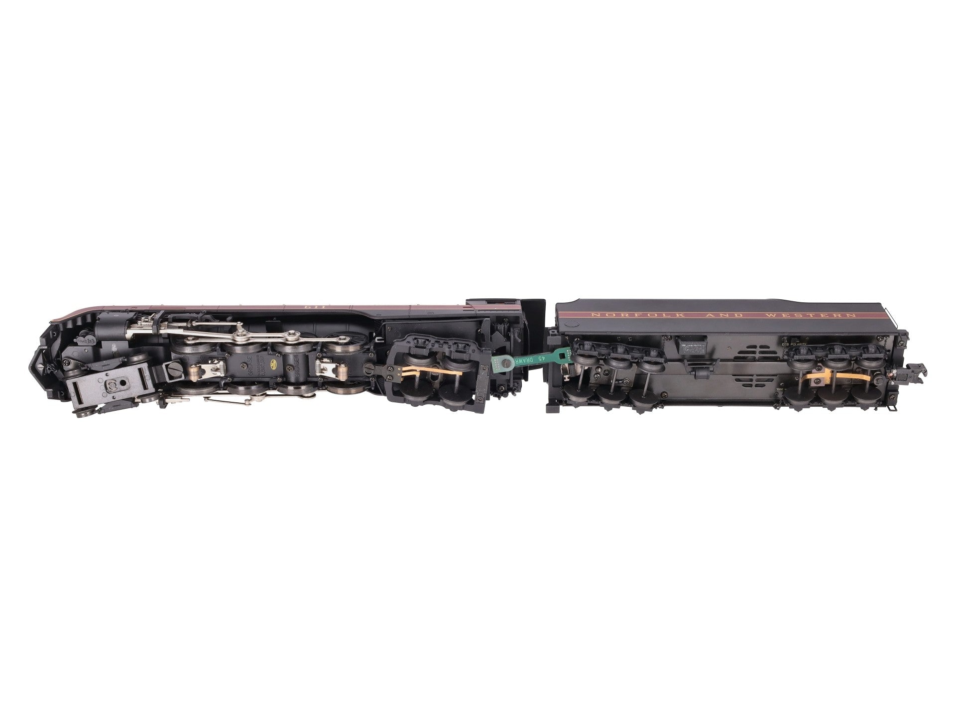 MTH 20-3364-1 N&W 4-8-4 J Steam Engine w/PS2 (Hi-Rail Wheels) #611 EX/Box