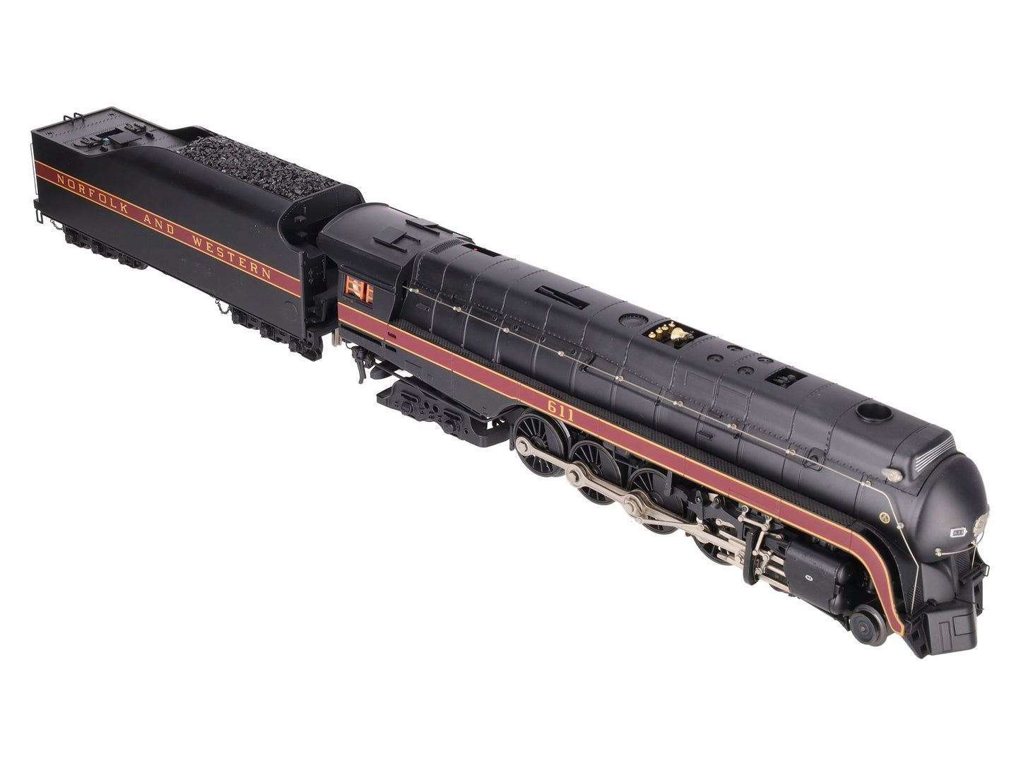 MTH 20-3364-1 N&W 4-8-4 J Steam Engine w/PS2 (Hi-Rail Wheels) #611 EX/Box