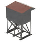 HO Scale Painted Brass Coal Bunker EX