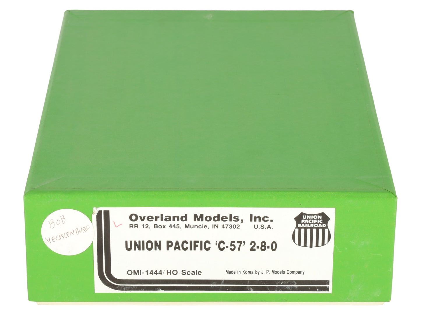 Overland 1444 HO BRASS Union Pacific C-57 2-8-0 Steam Loco w/Long Tender EX/Box