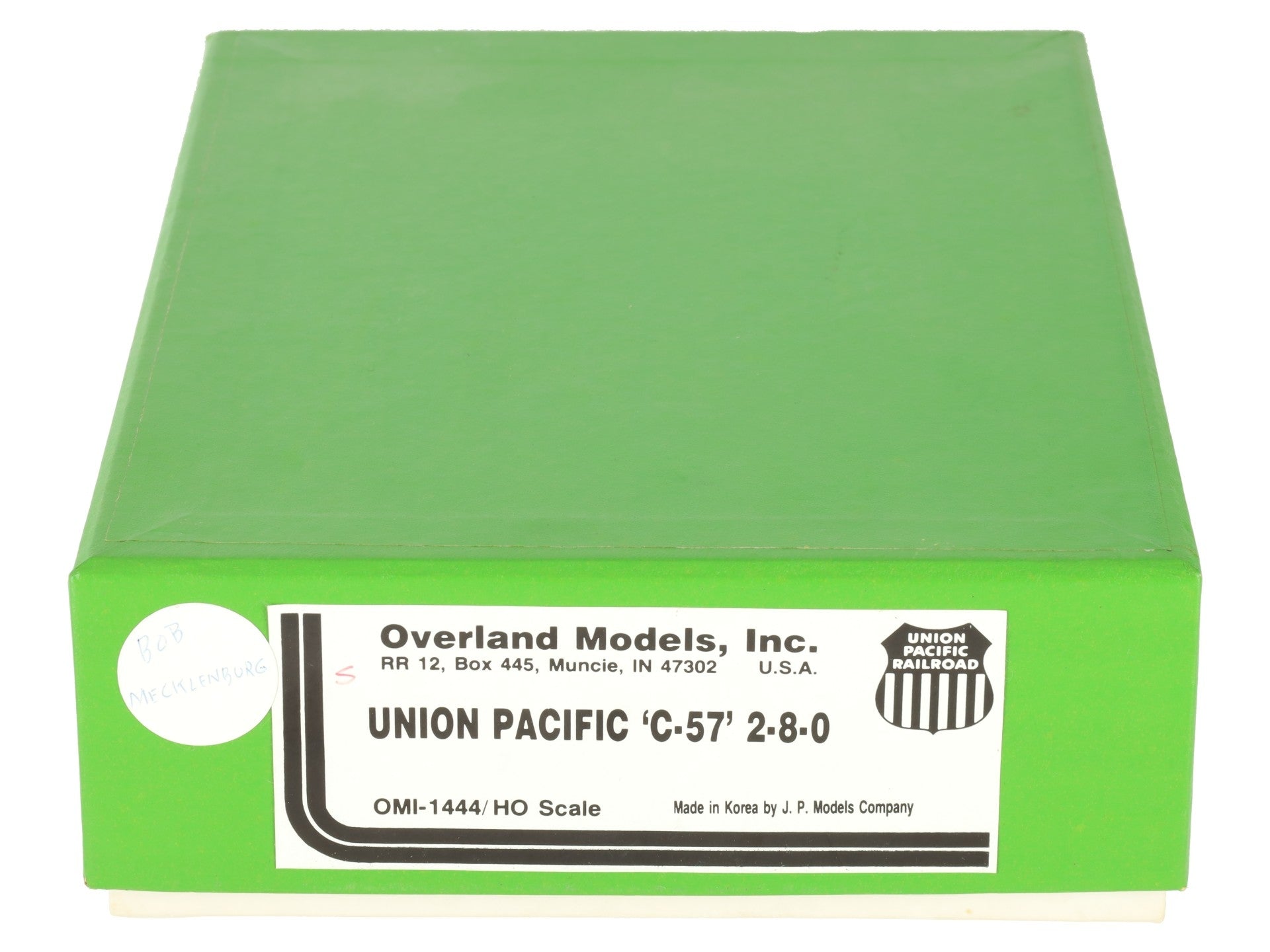Overland 1444 HO BRASS Union Pacific C-57 2-8-0 Steam Loco w/Tender EX/Box