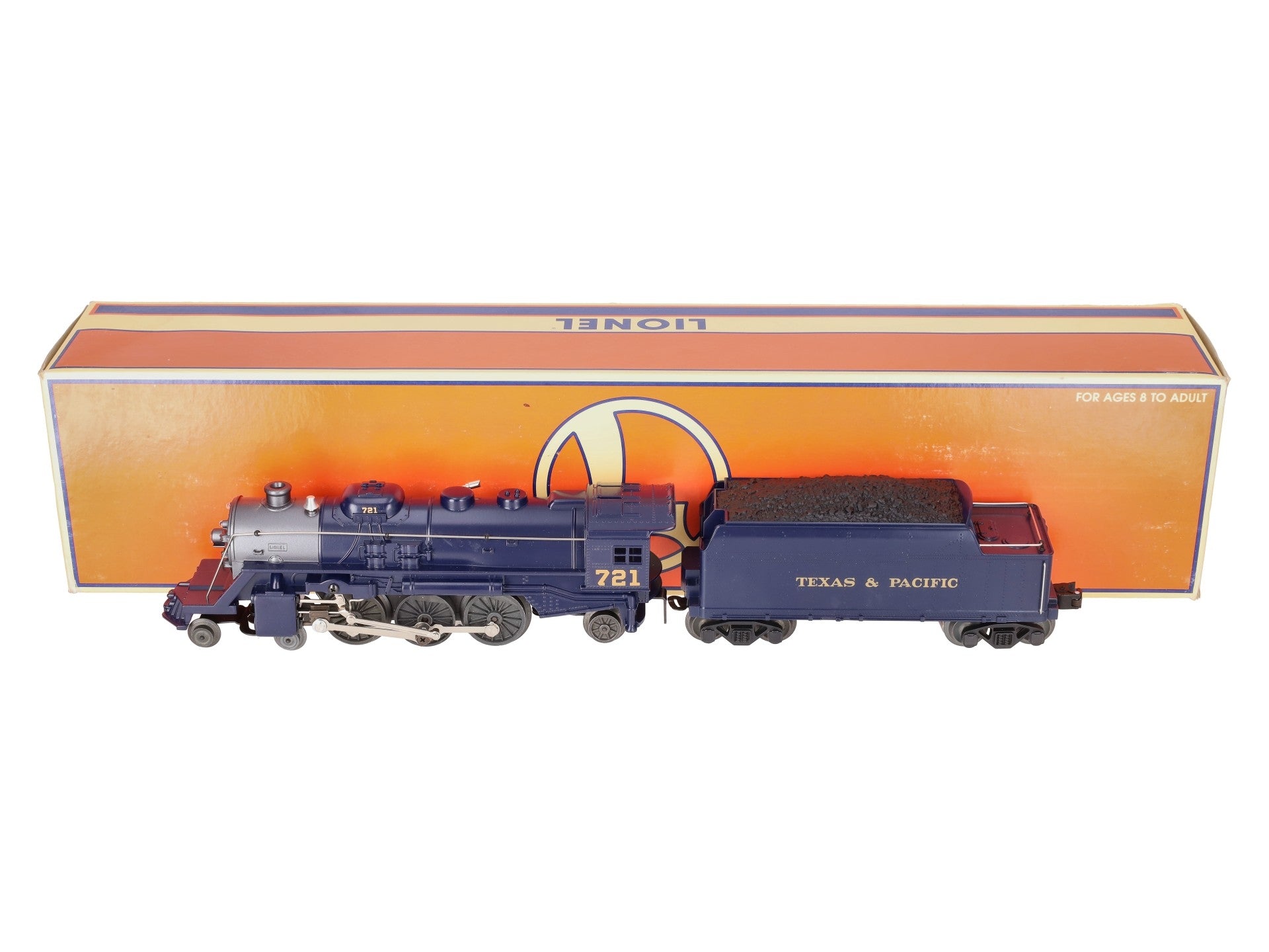 Lionel 6-18679 O Gauge Texas & Pacific 4-6-2 Steam Locomotive and Tender #721 EX/Box