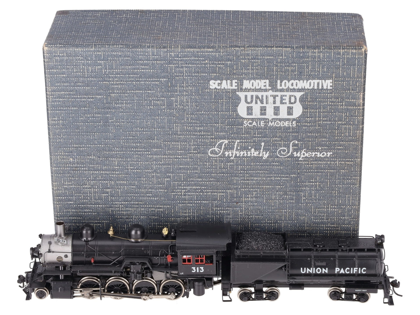 Scale Models HO Scale Brass Union Pacific Steam Locomotive #313 EX/Box