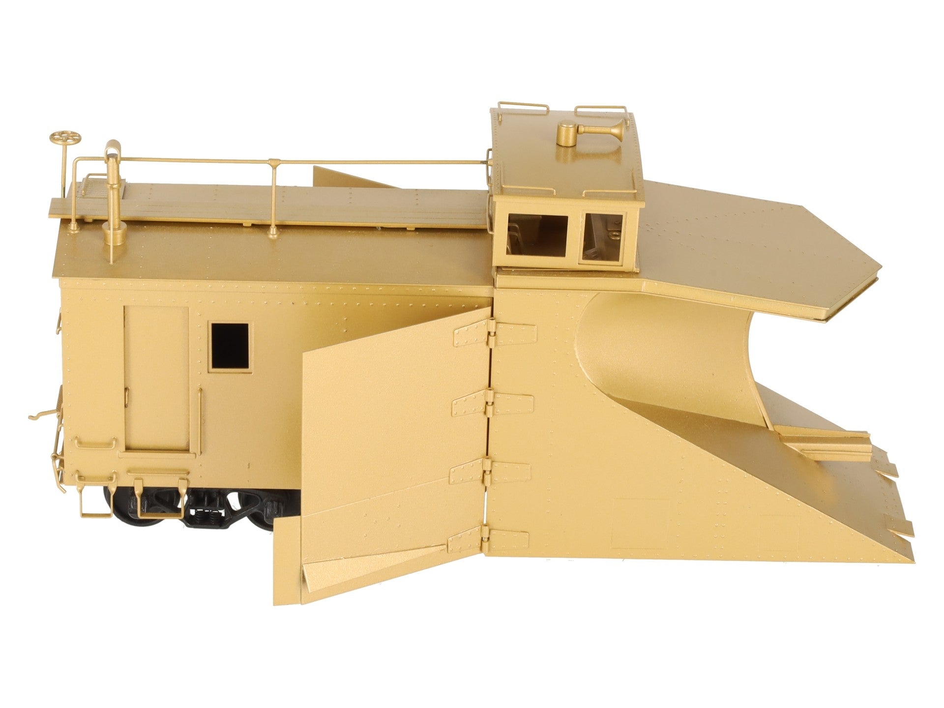 NJ Custom Brass RS-637-0 O BRASS G&A Steel Winged Snow Plow -2 Rail-Custom EX/Box