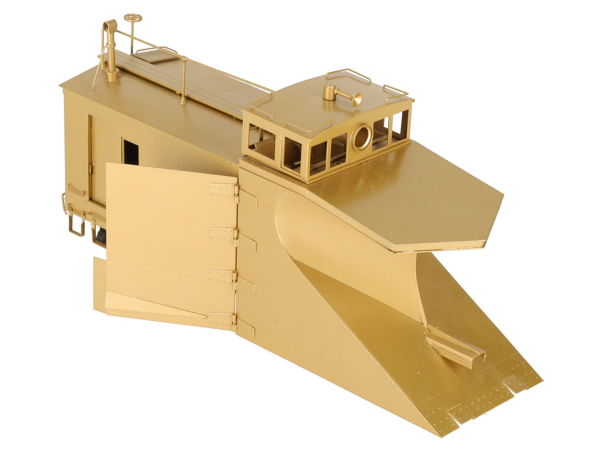 NJ Custom Brass RS-637-0 O BRASS G&A Steel Winged Snow Plow -2 Rail-Custom EX/Box