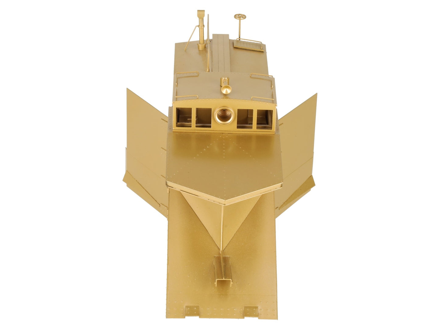 NJ Custom Brass RS-637-0 O BRASS G&A Steel Winged Snow Plow -2 Rail-Custom EX/Box