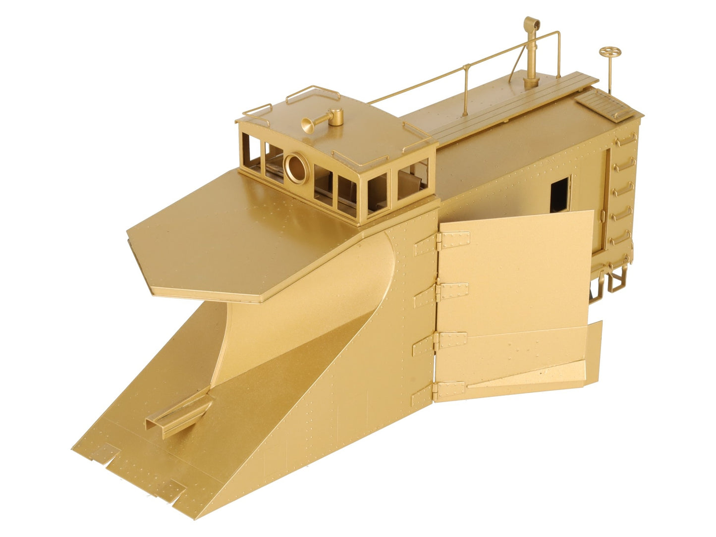 NJ Custom Brass RS-637-0 O BRASS G&A Steel Winged Snow Plow -2 Rail-Custom EX/Box